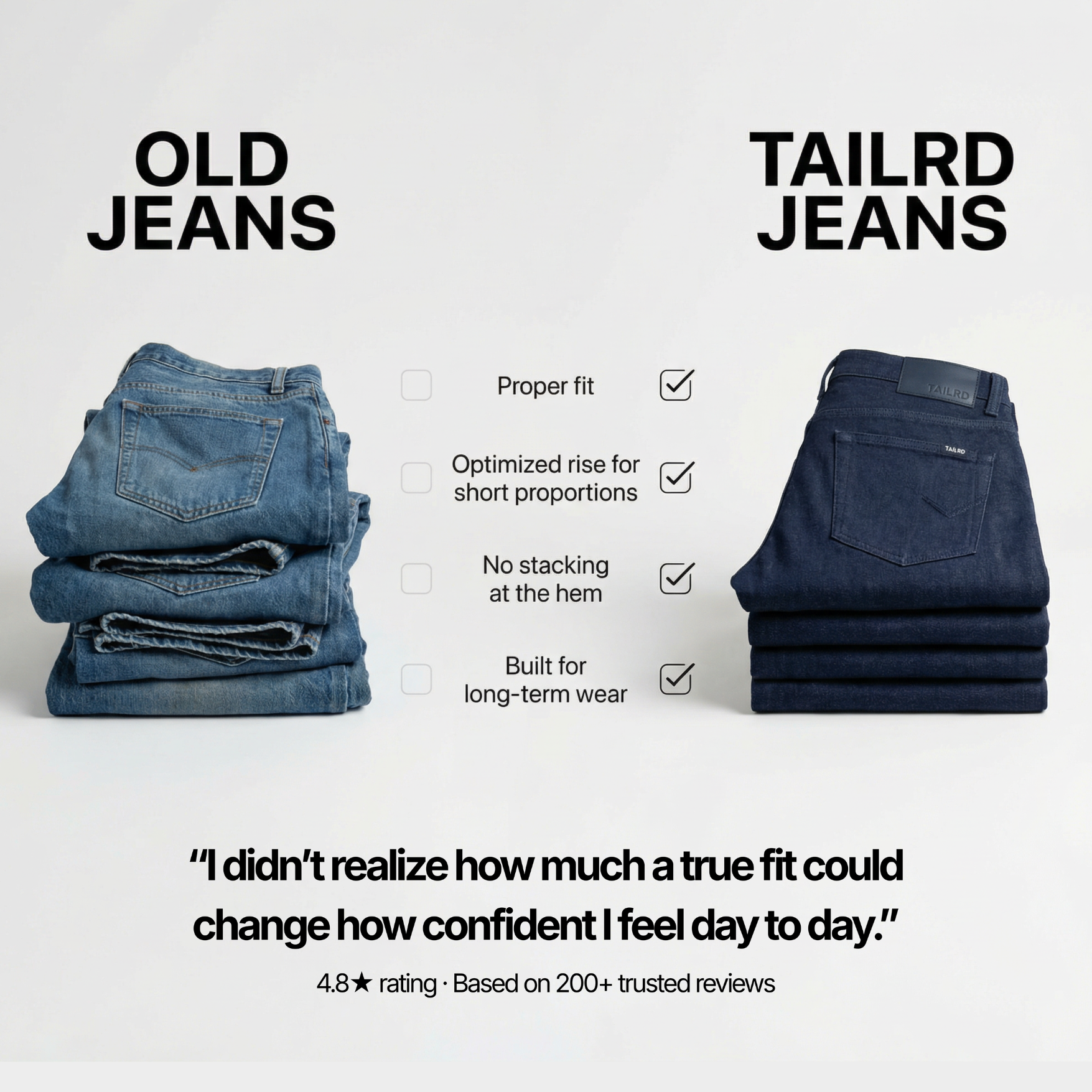 Full Ridge Jean - Grey