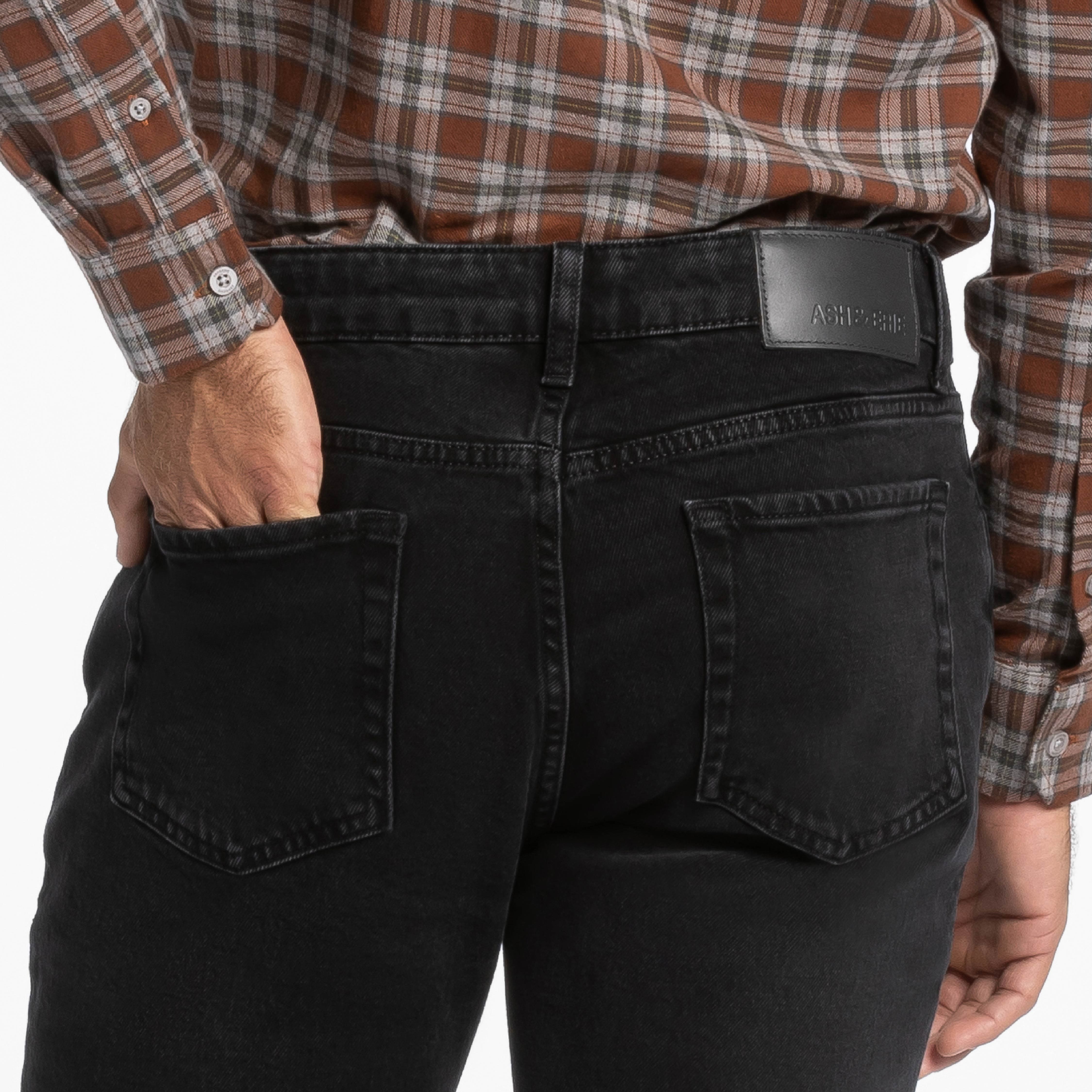 Washed Black Bull Denim Jeans