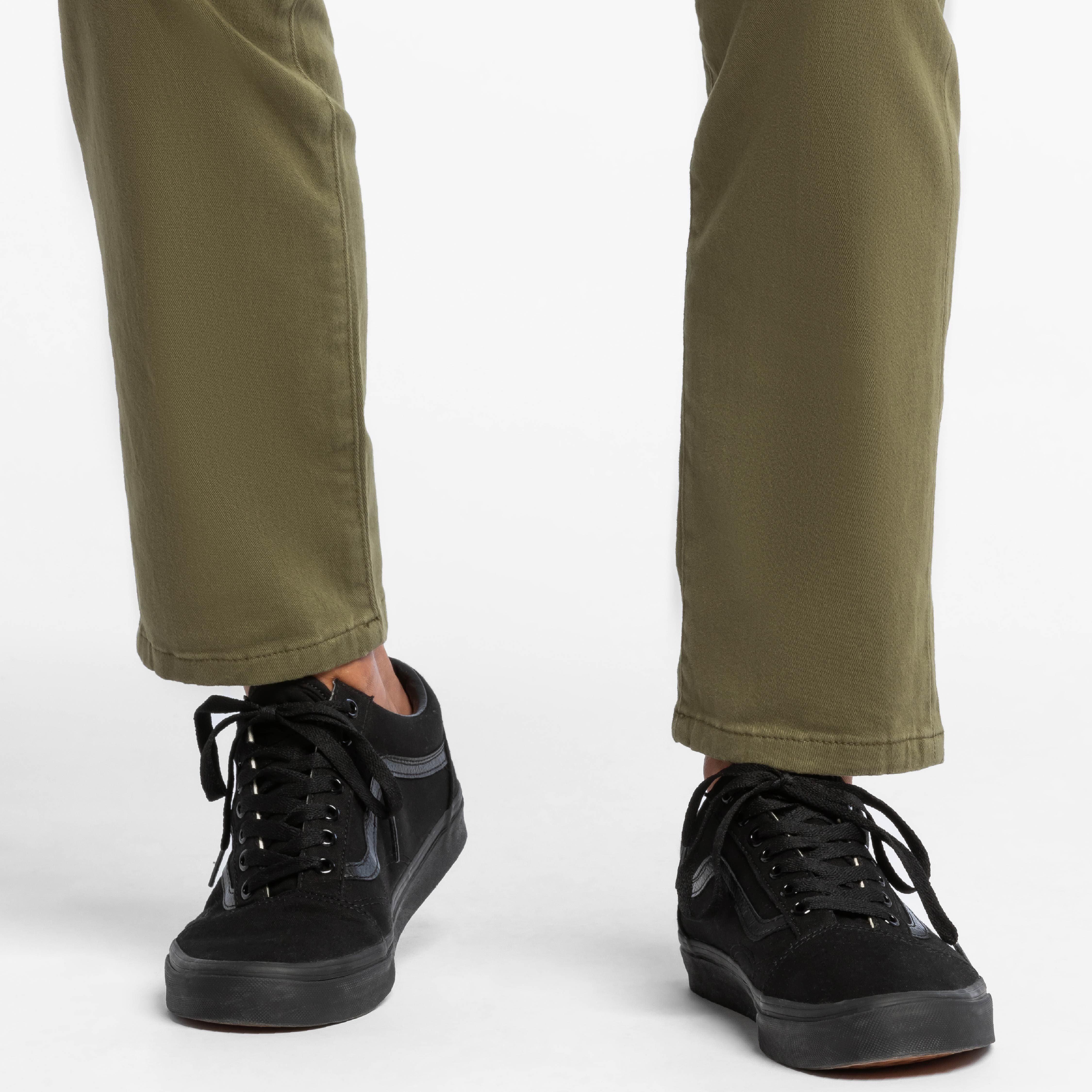 Dark Olive Washed Stretch Chino