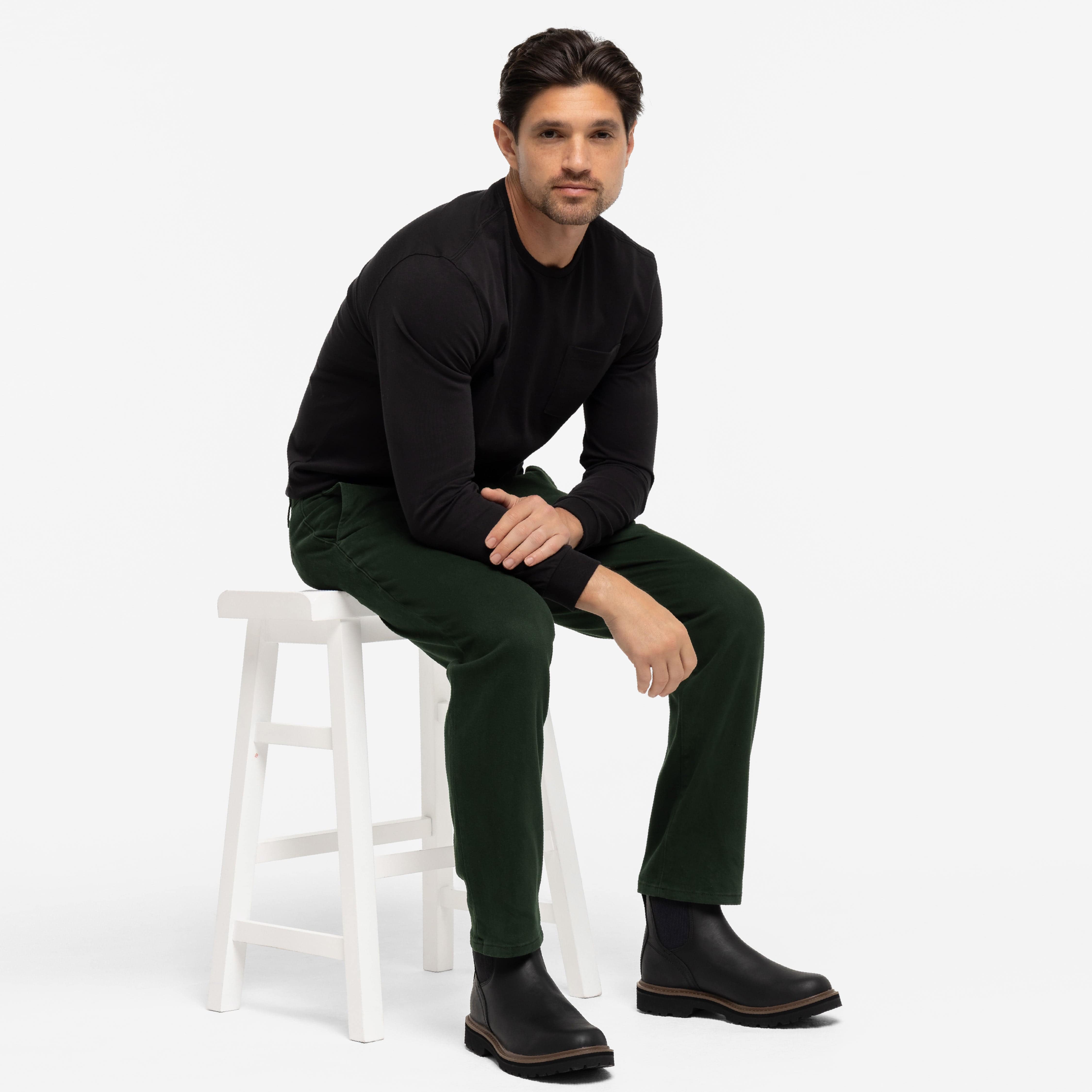 Dark Spruce Washed Stretch Chino