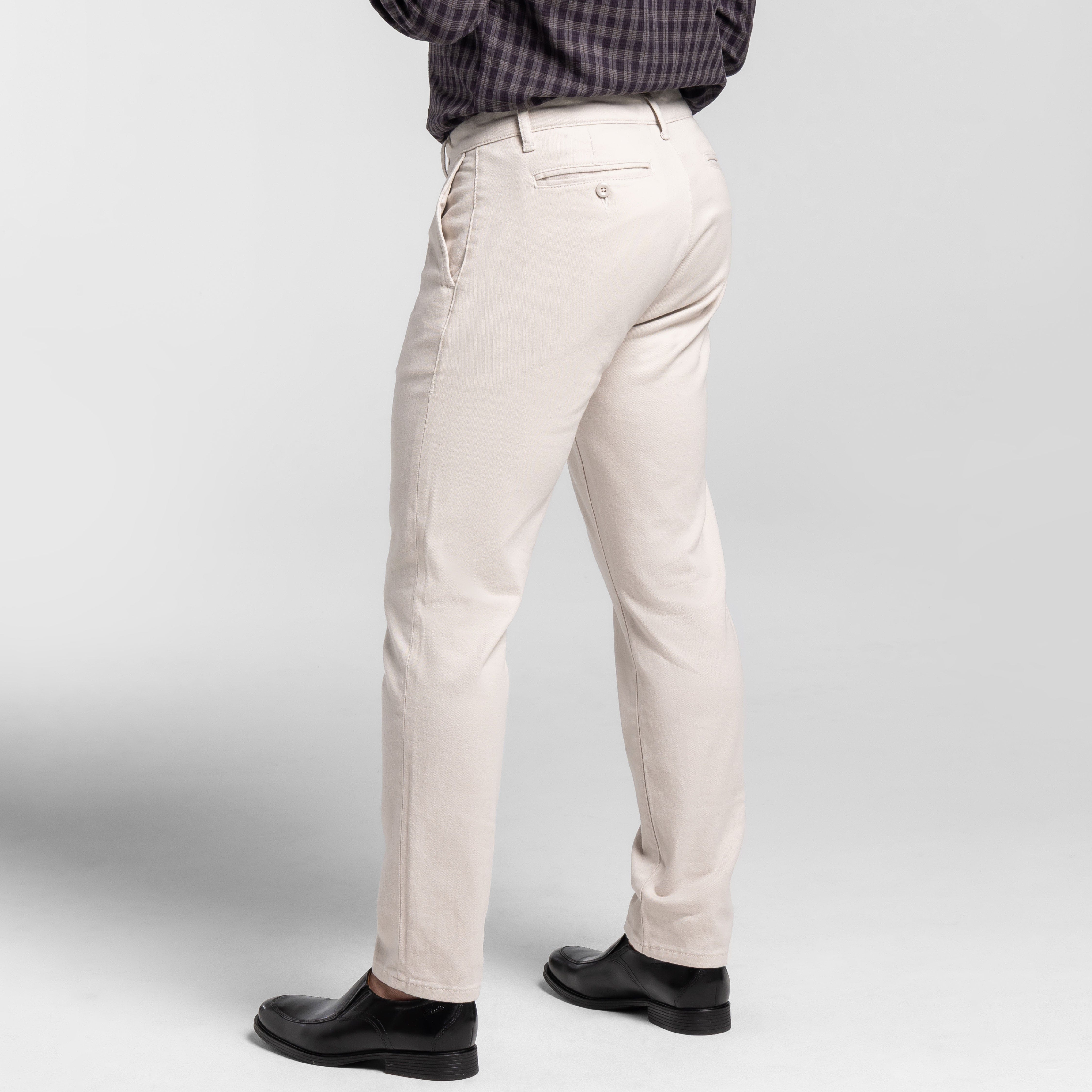 Fog Grey Washed Stretch Chino