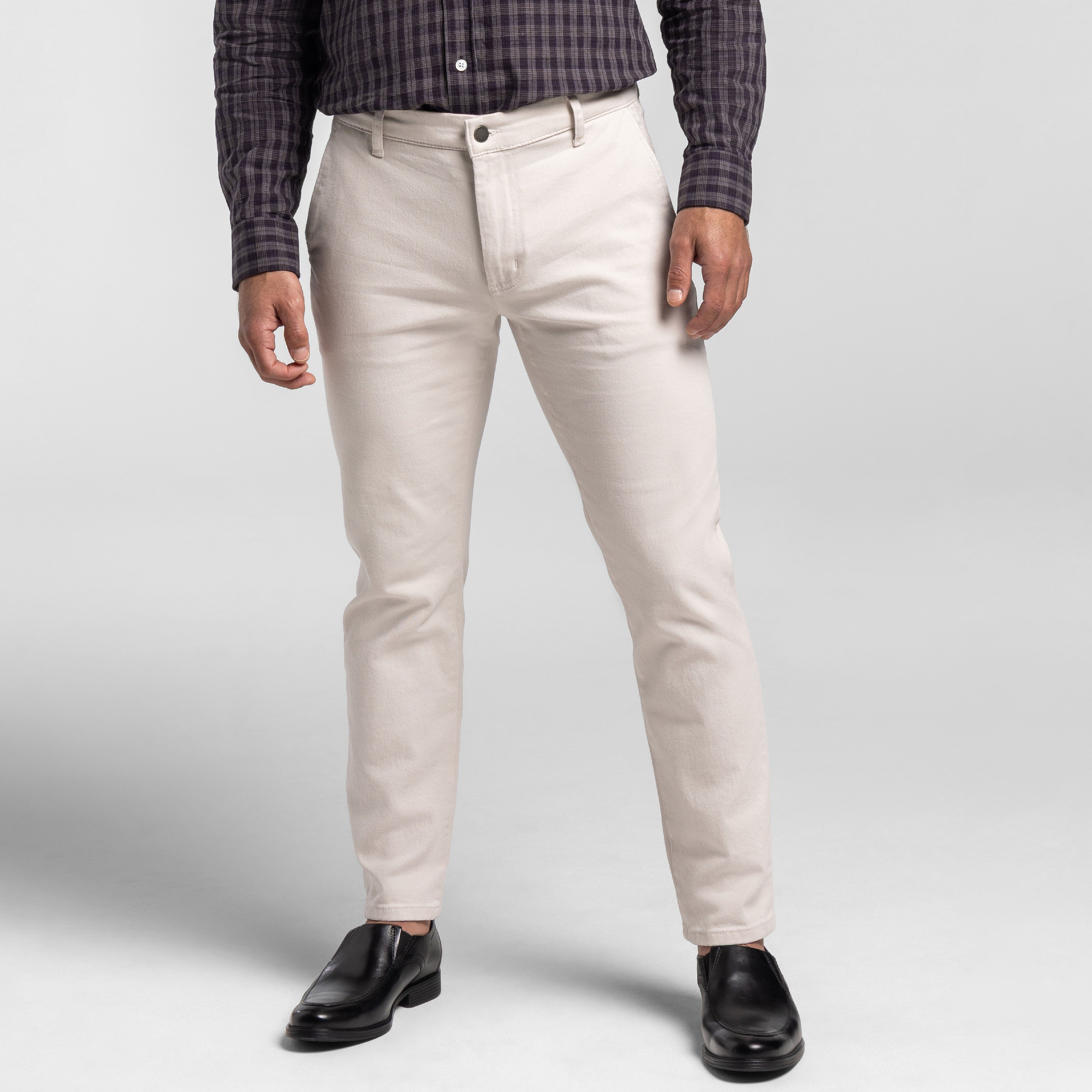 Fog Grey Washed Stretch Chino
