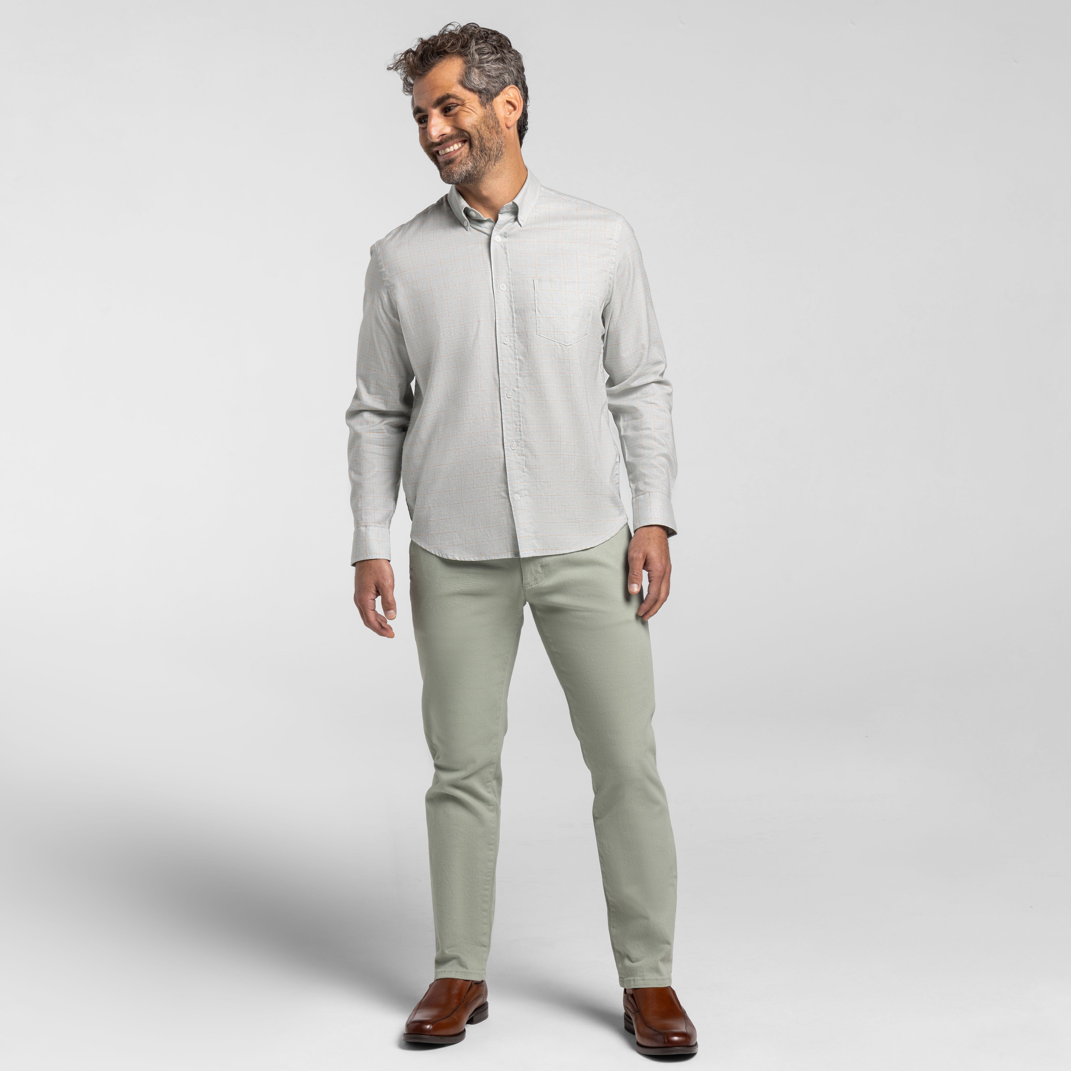 Green Slate Washed Stretch Chino