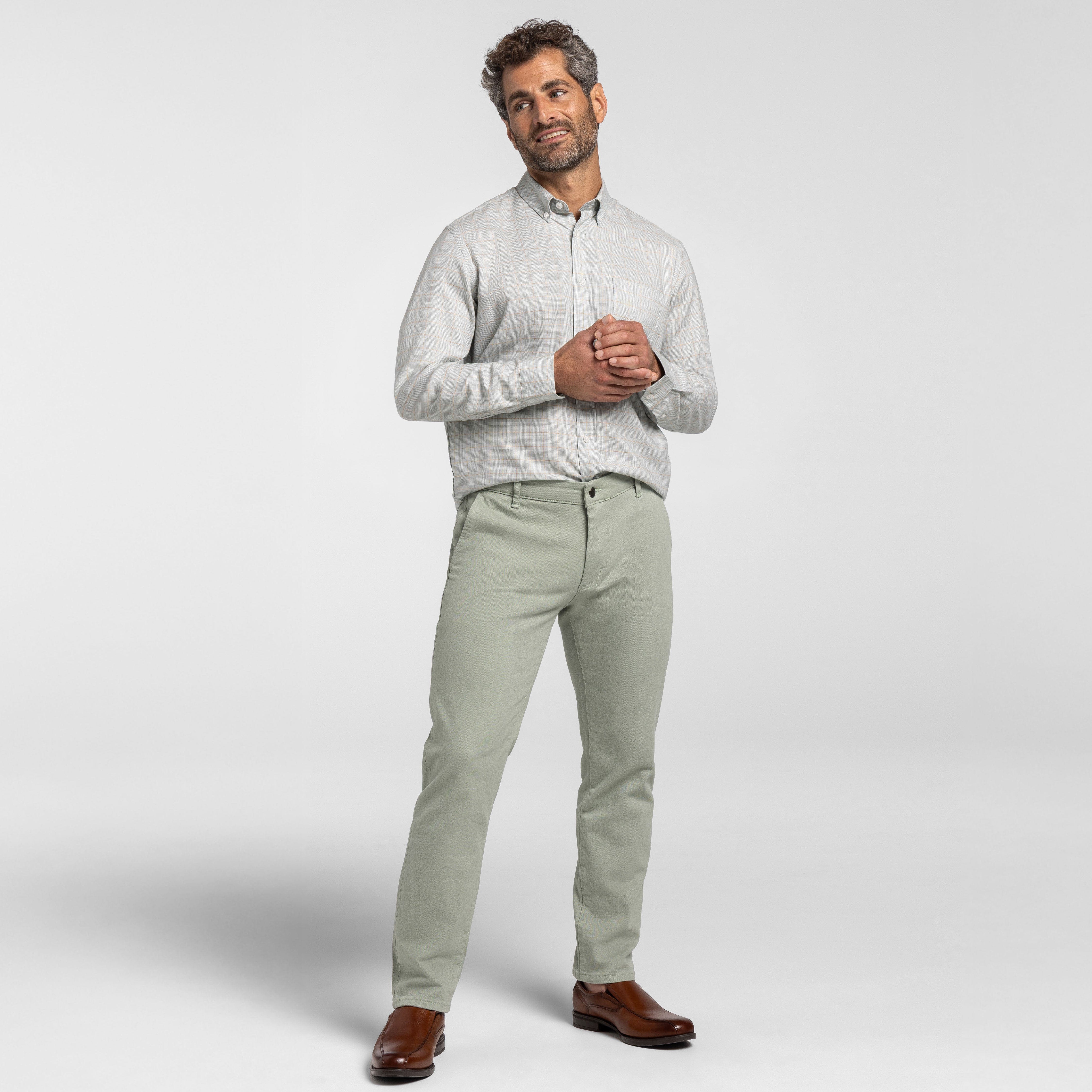 Green Slate Washed Stretch Chino
