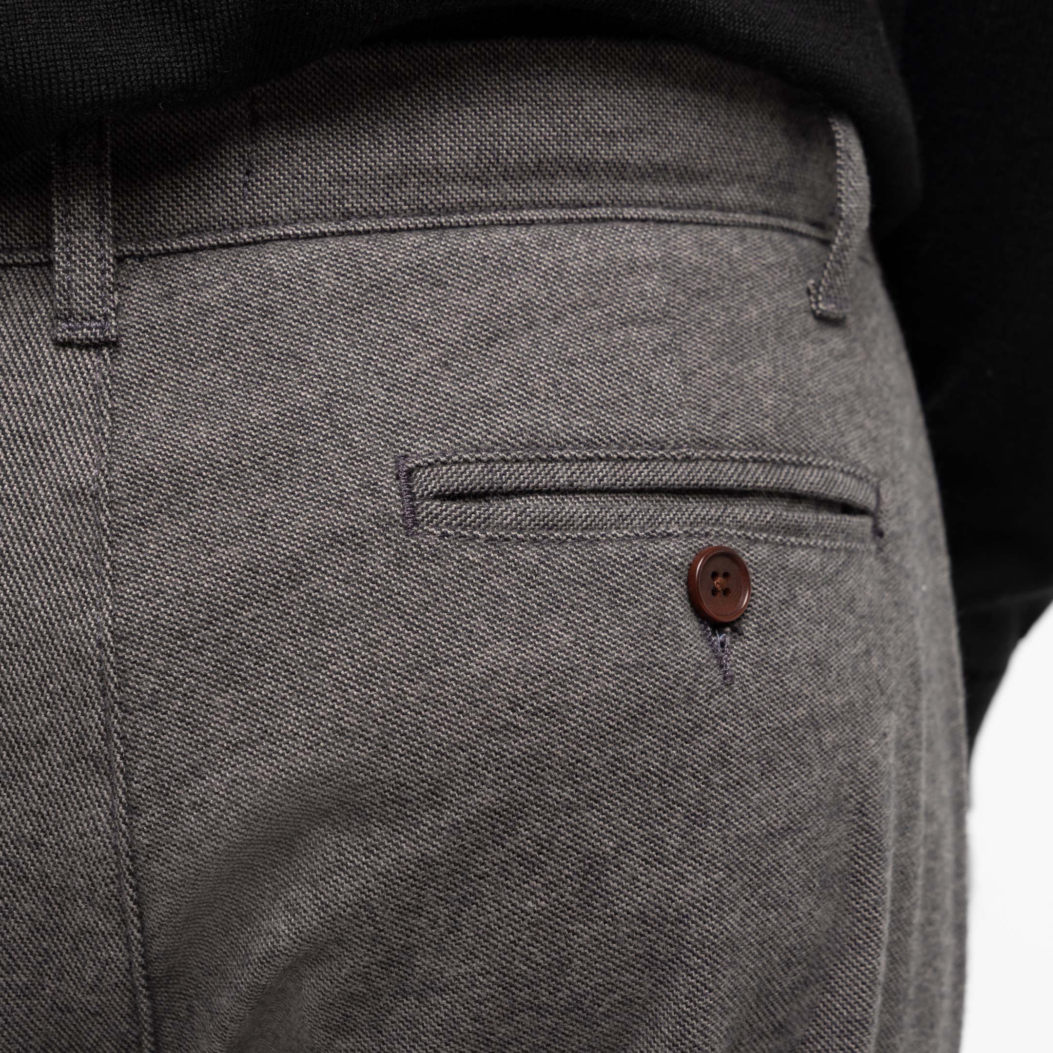 Grey Brushed Twill Chinos
