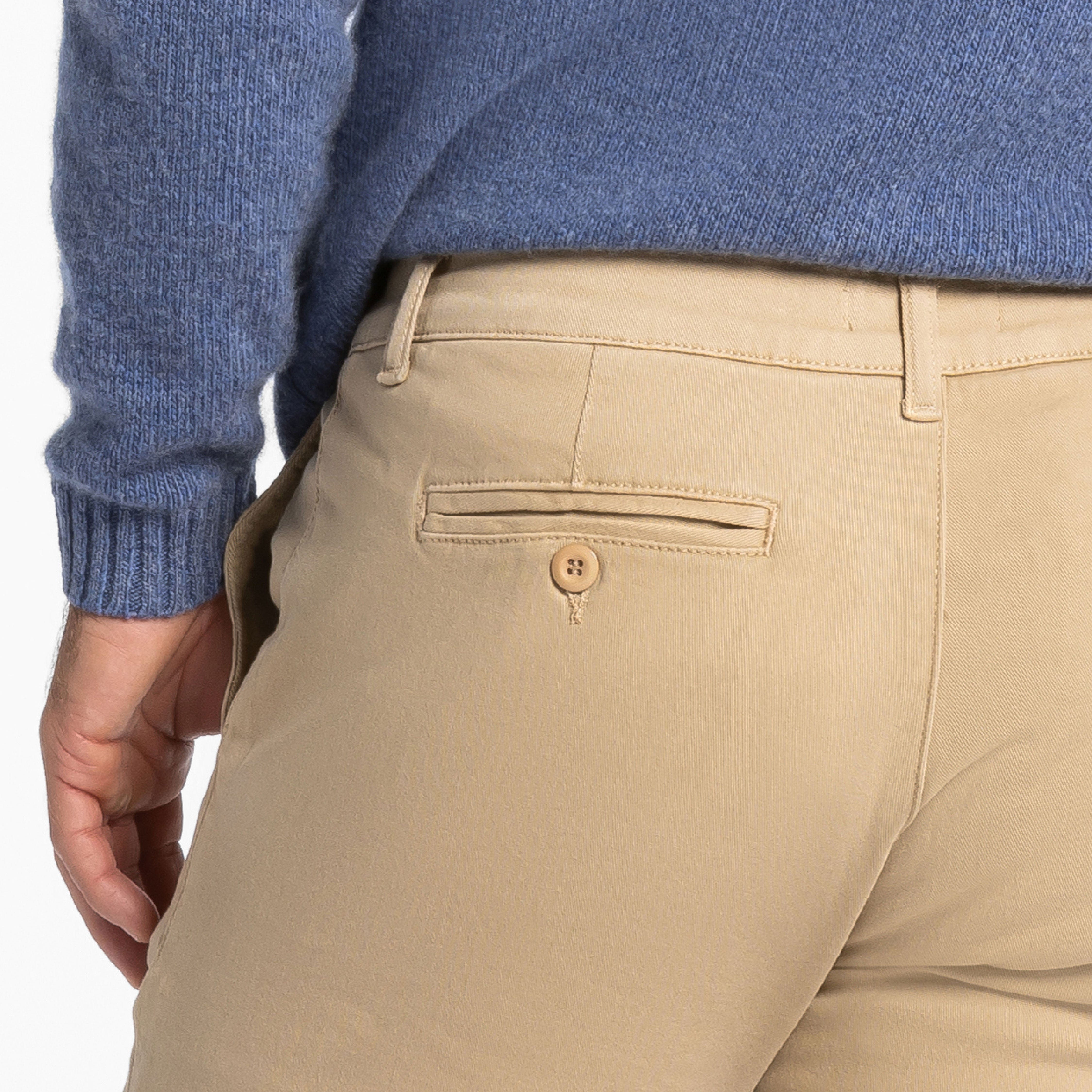 Khaki Washed Stretch Chino