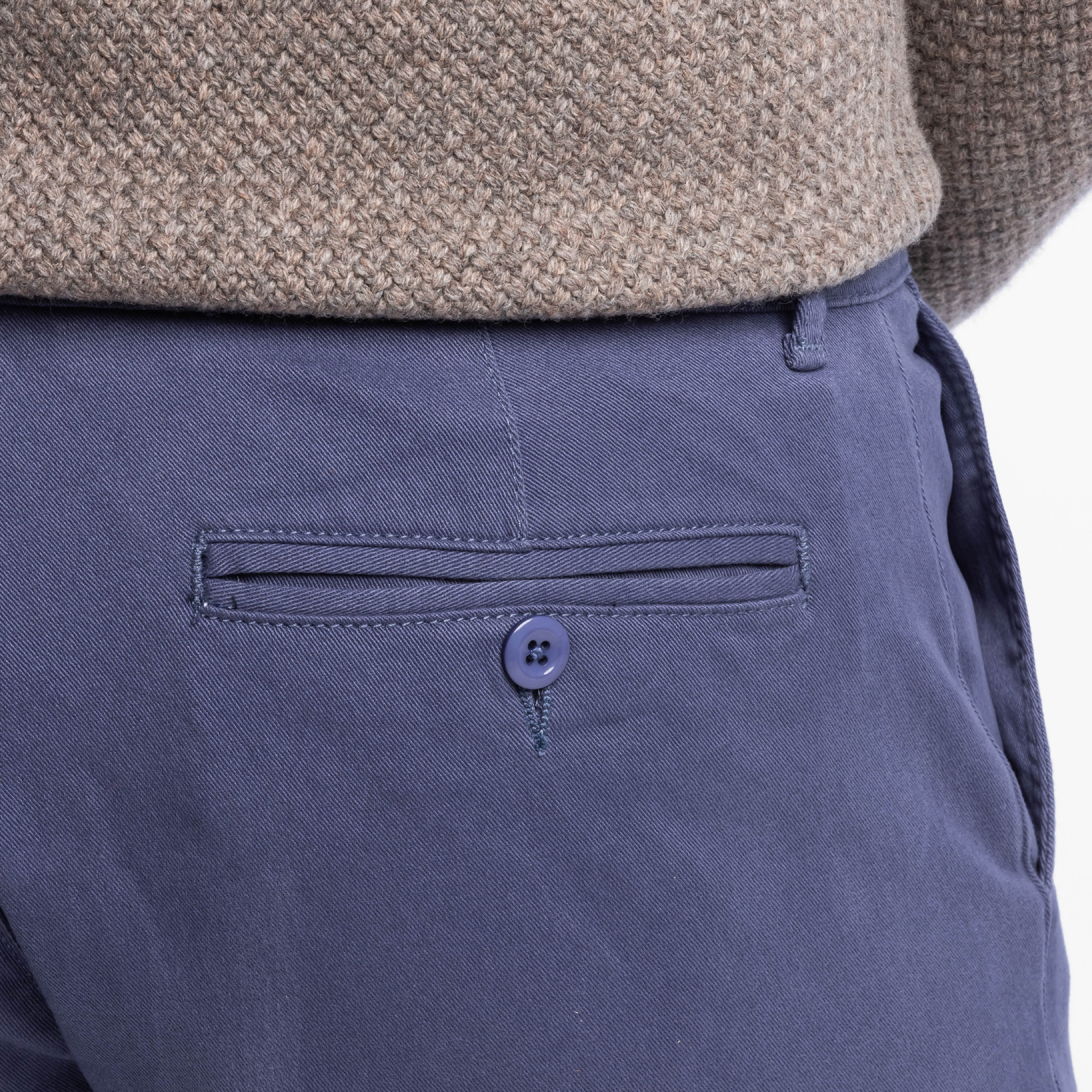 Vintage Blue Washed Stretch Chino