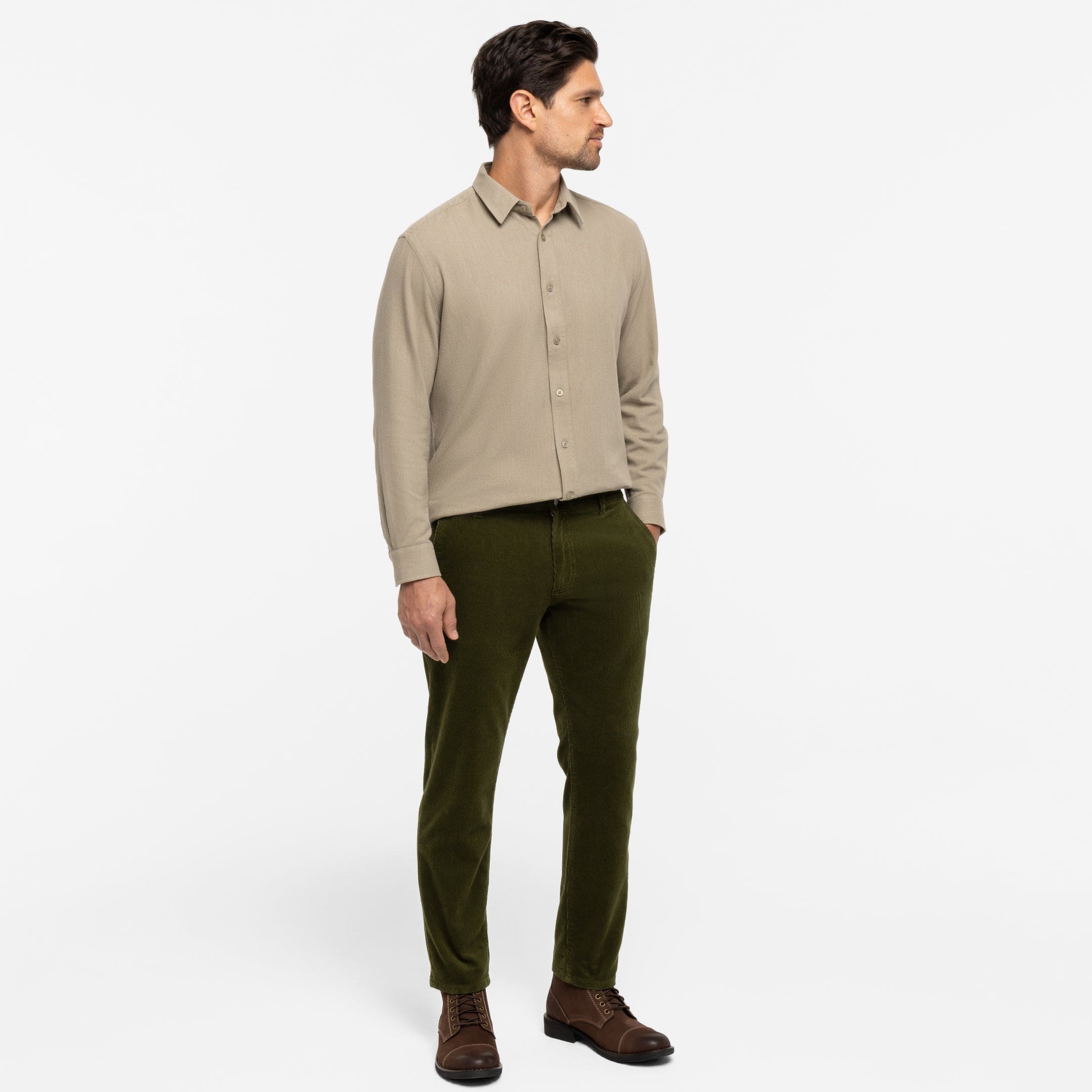 Olive Corduroy Chino