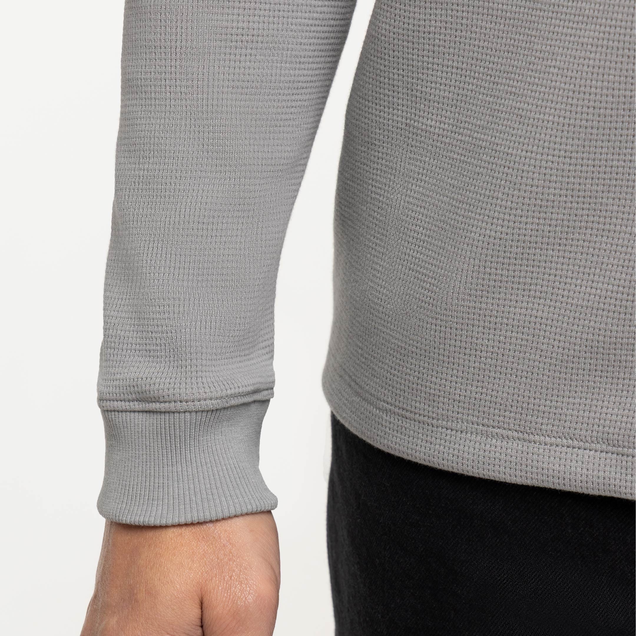 Grey Waffle Henley