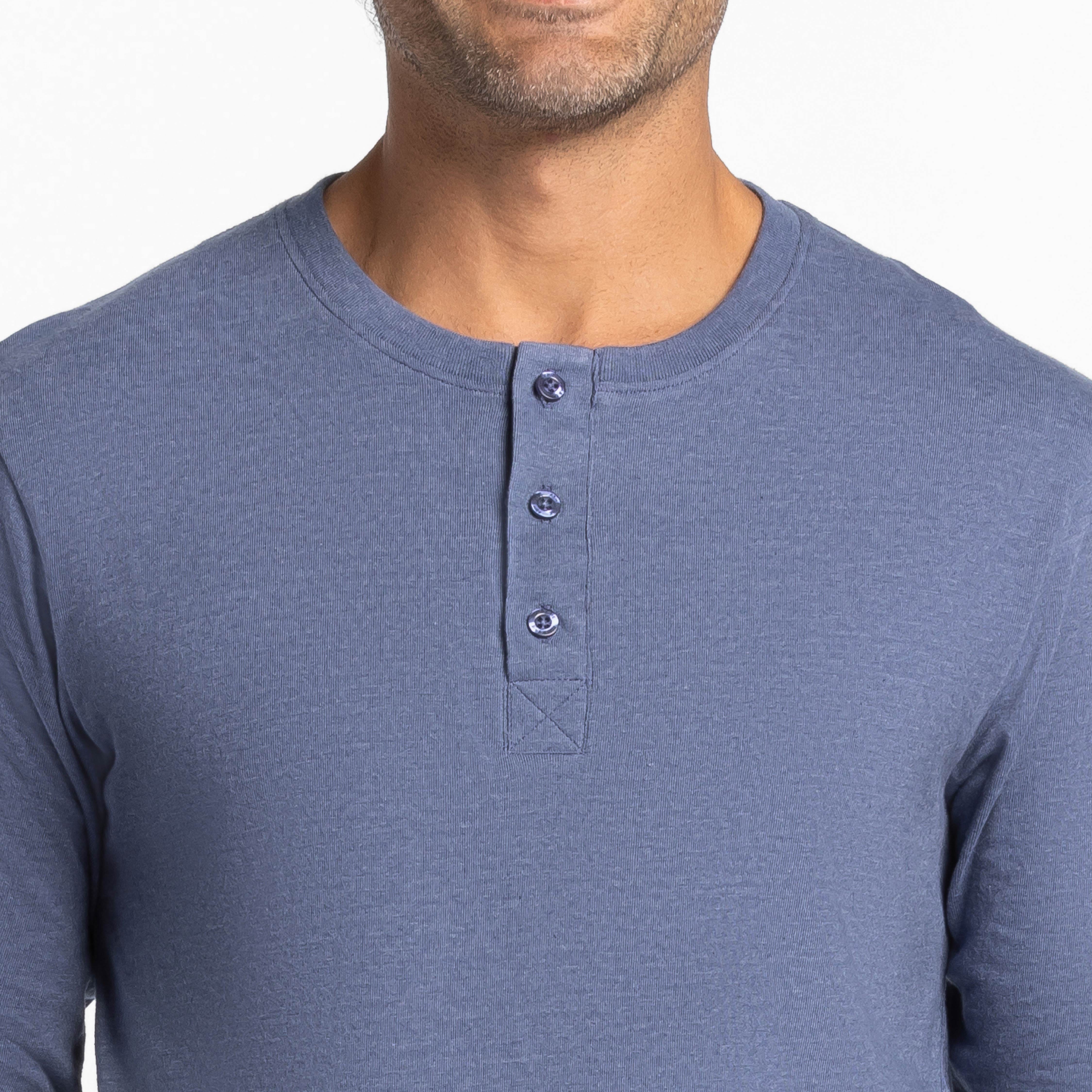 Heather Blue Henley