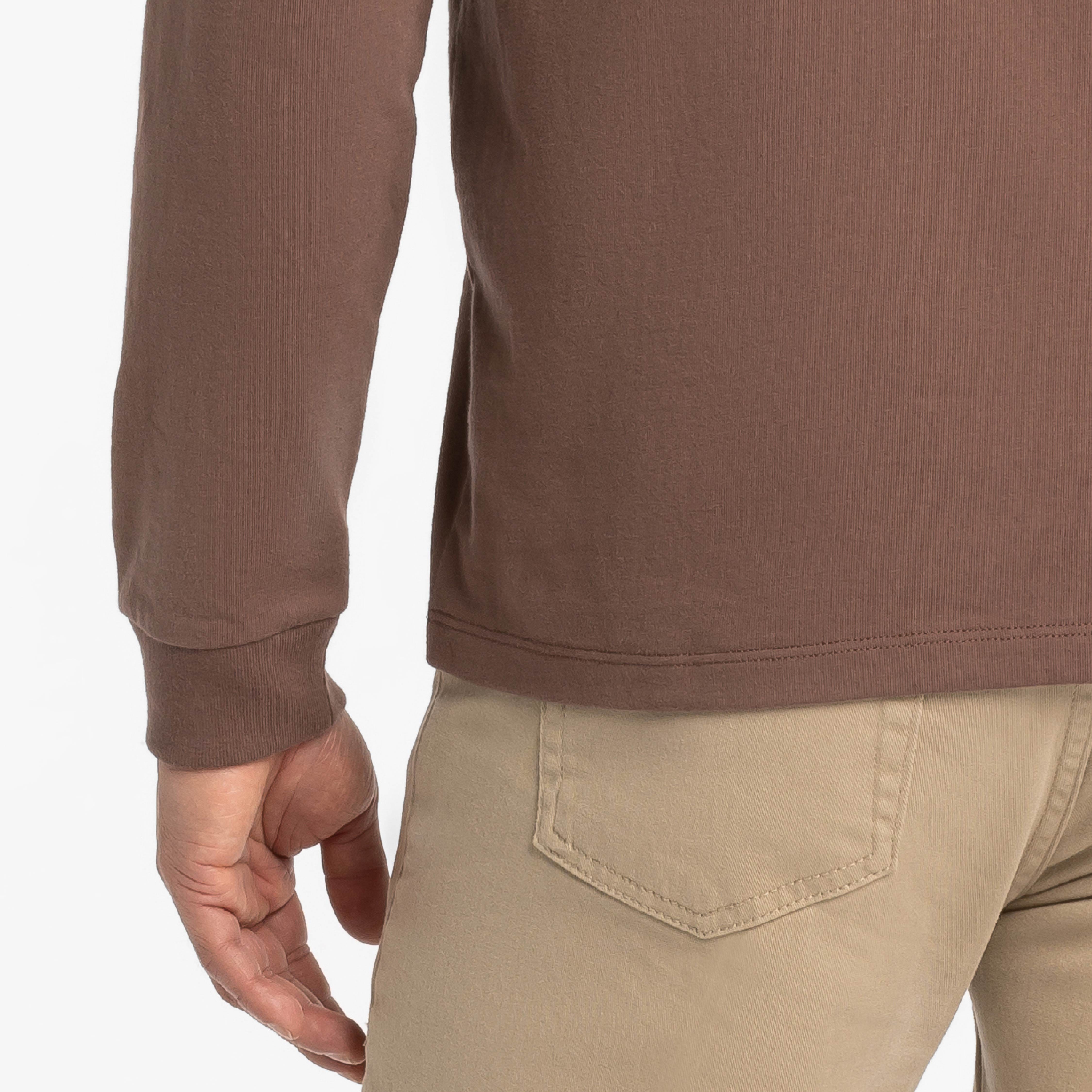 Peppercorn Long Sleeve Pima Cotton Crew Neck Tee