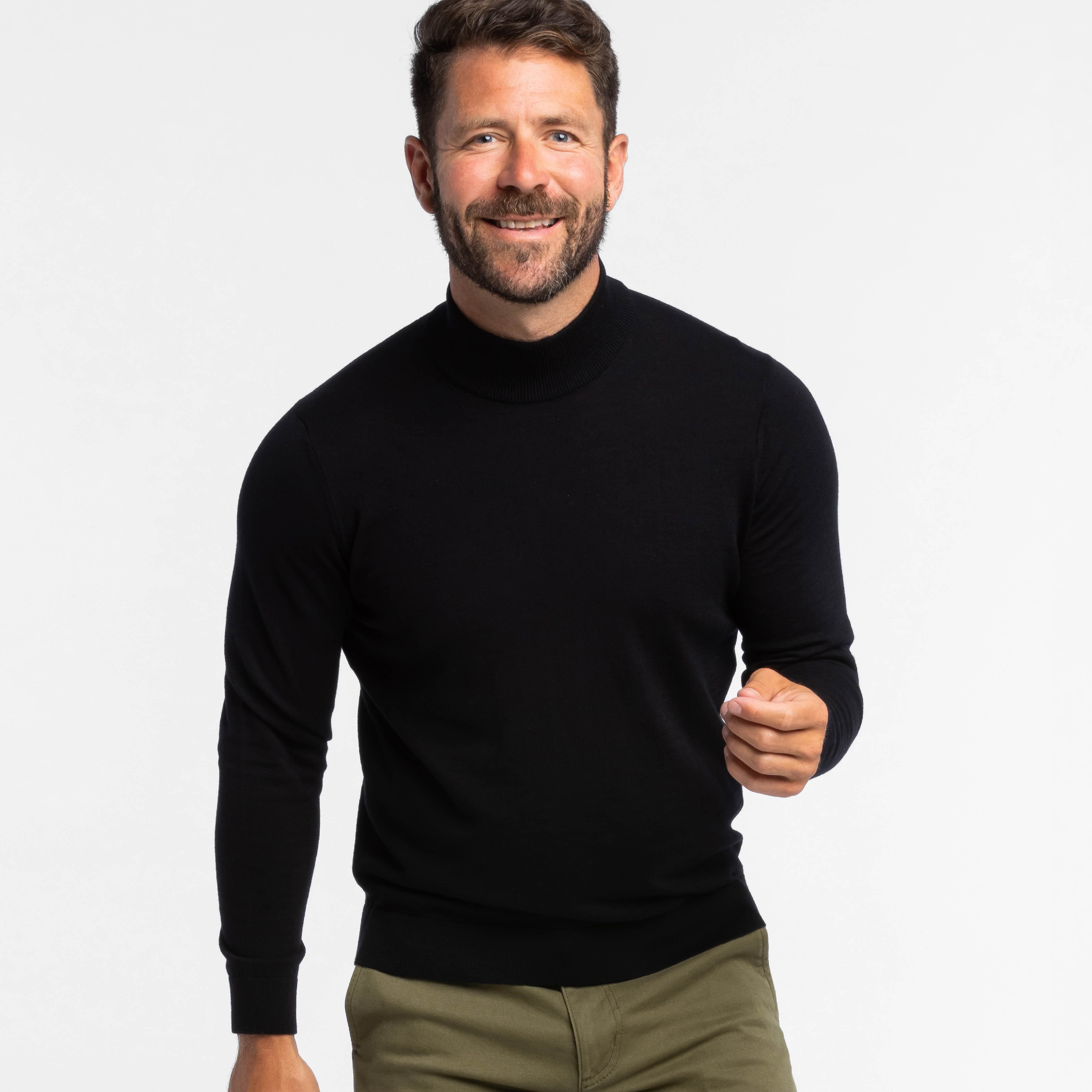 Black Mock Neck Sweater
