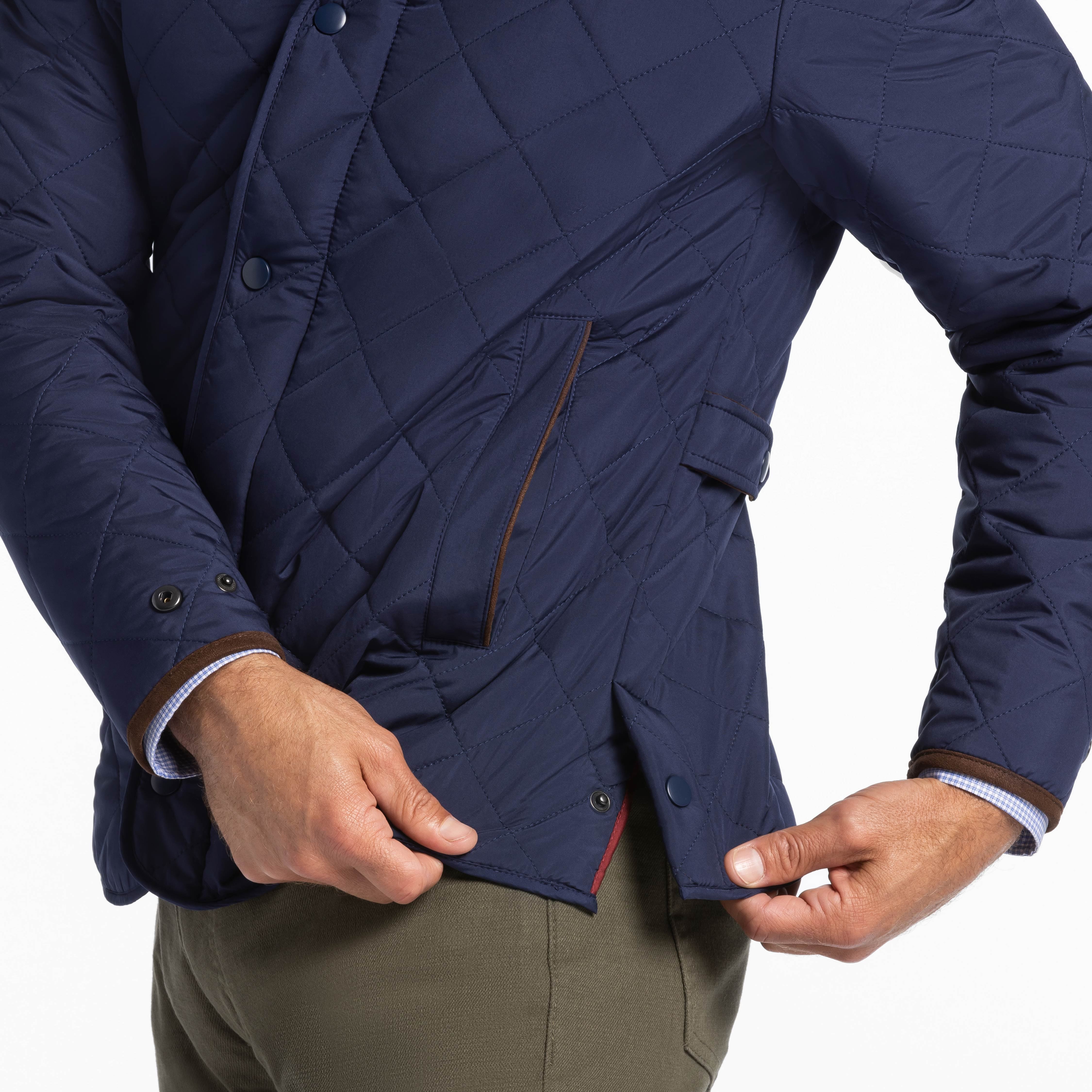 Navy Quilted Jacket