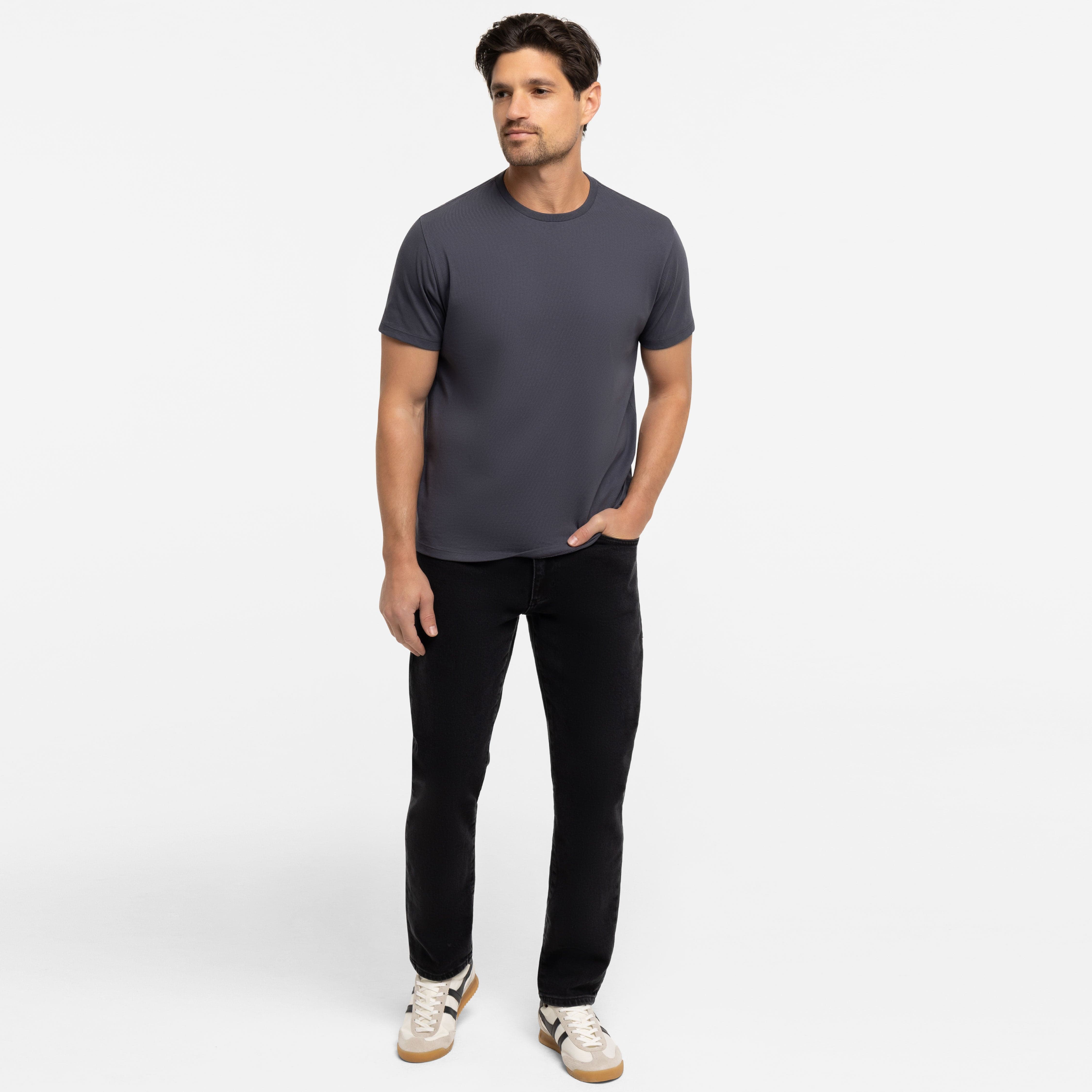 Ink Pima Cotton Crew Neck Tee