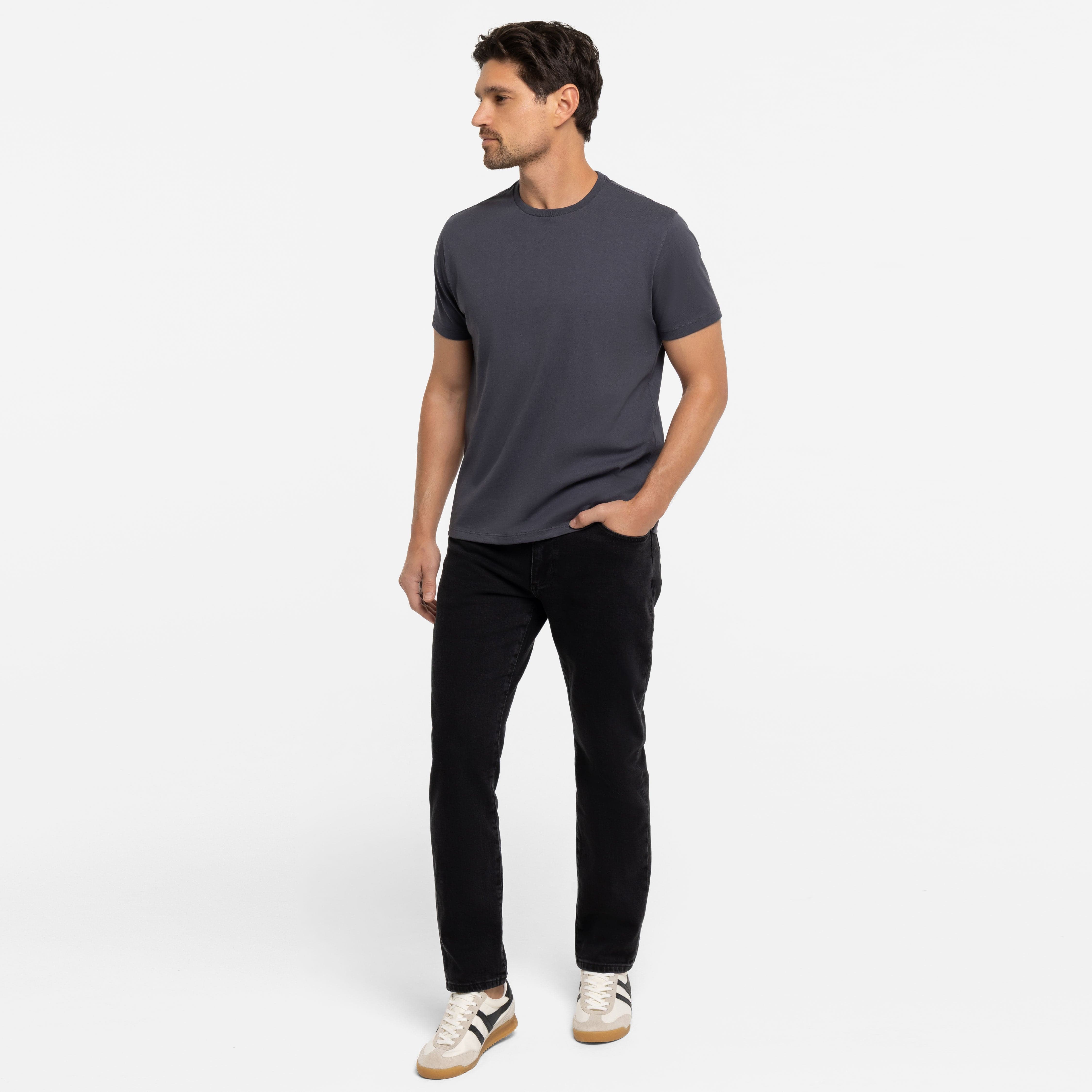 Ink Pima Cotton Crew Neck Tee