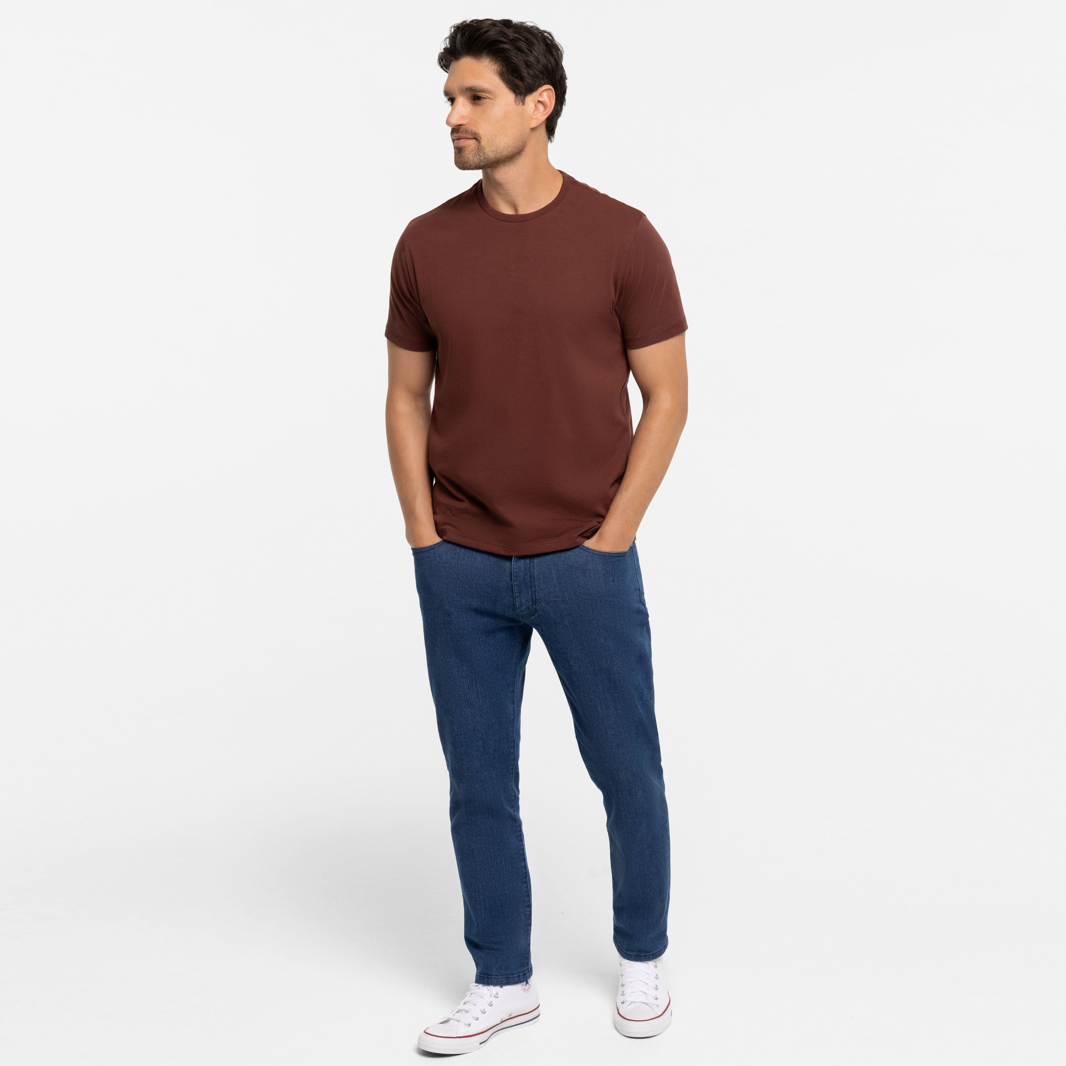 Rum Pima Cotton Crew Neck Tee