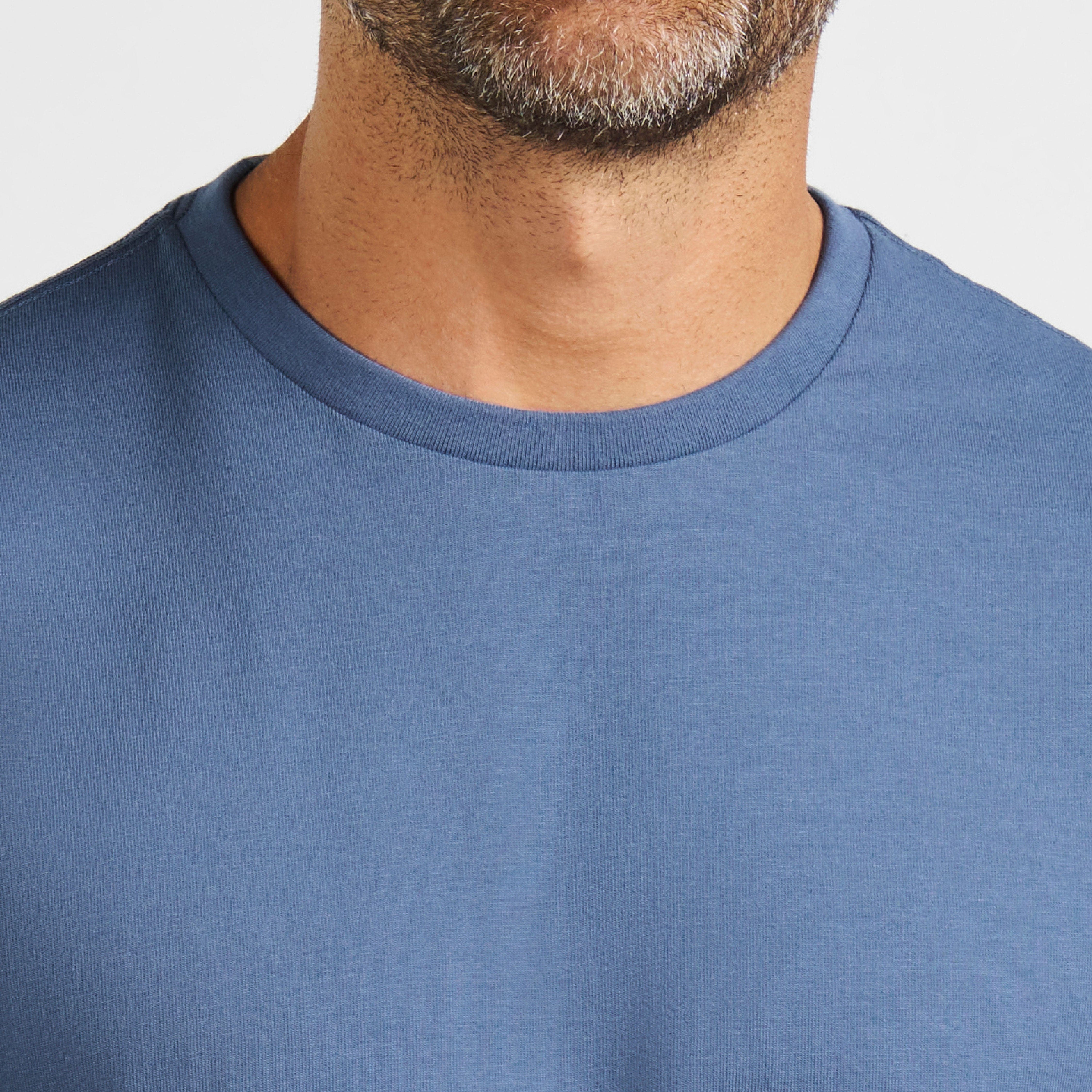 Slate Pima Cotton Crew Neck Tee