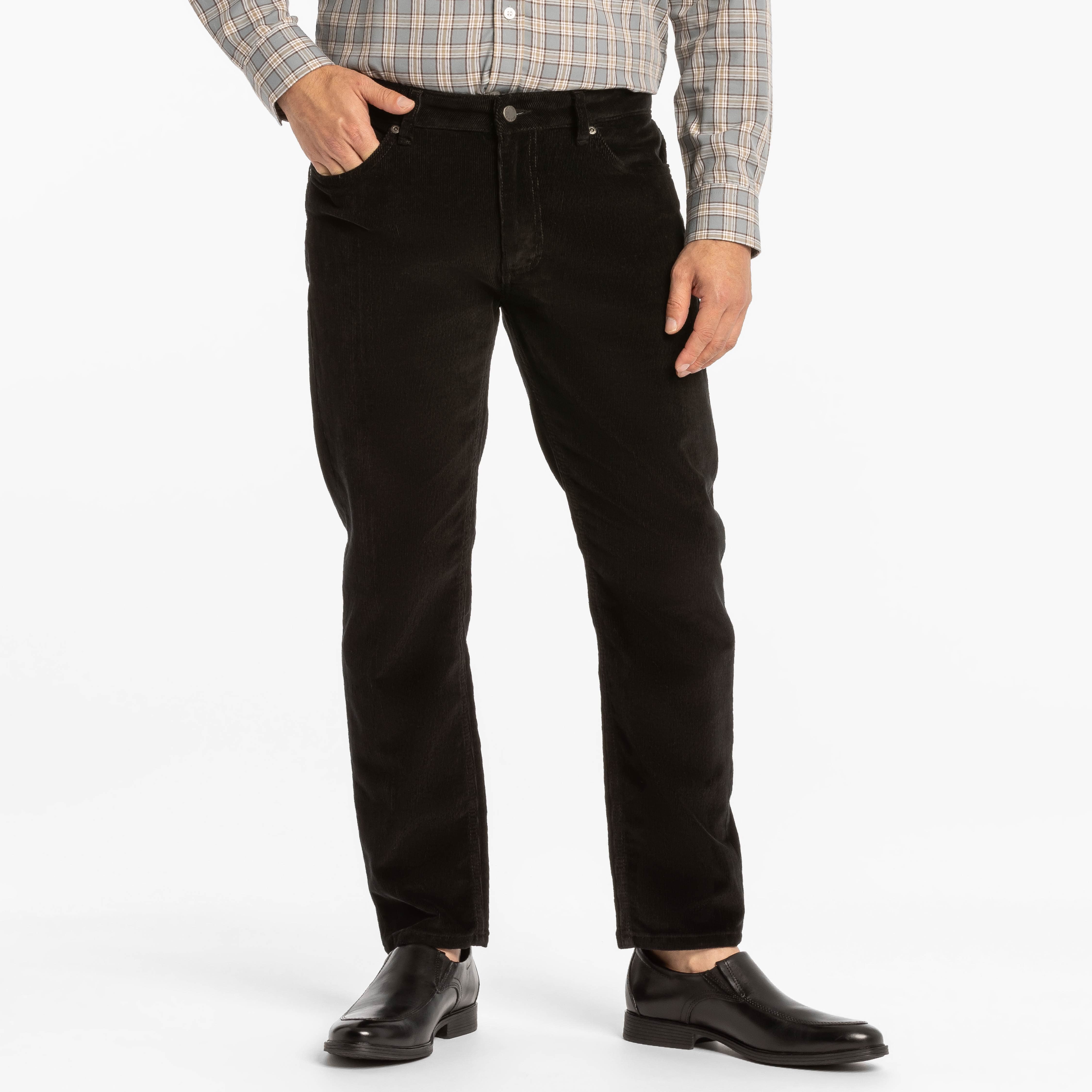 Black Stretch Corduroy Pant