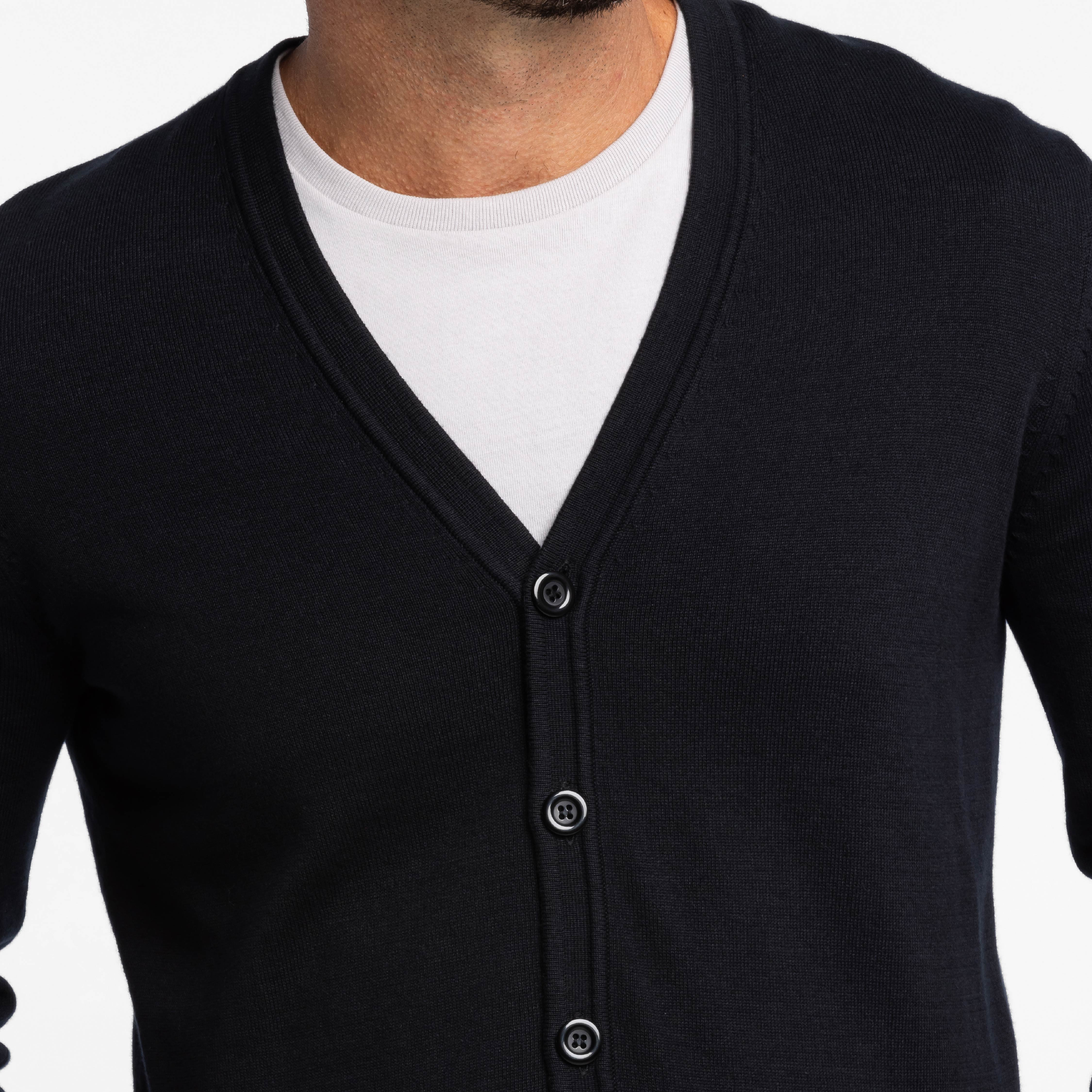 Black Cardigan Sweater