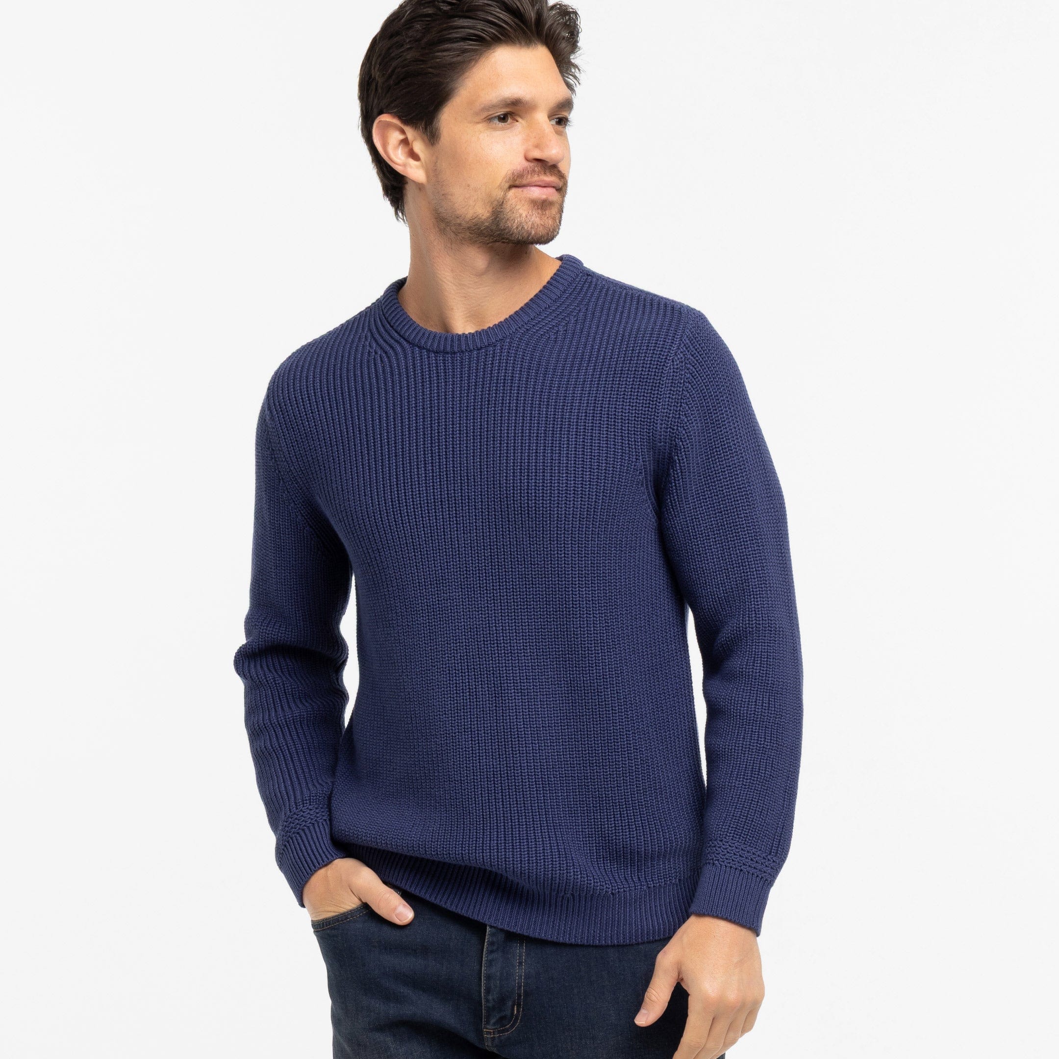 Indigo Chunky Knit Sweater