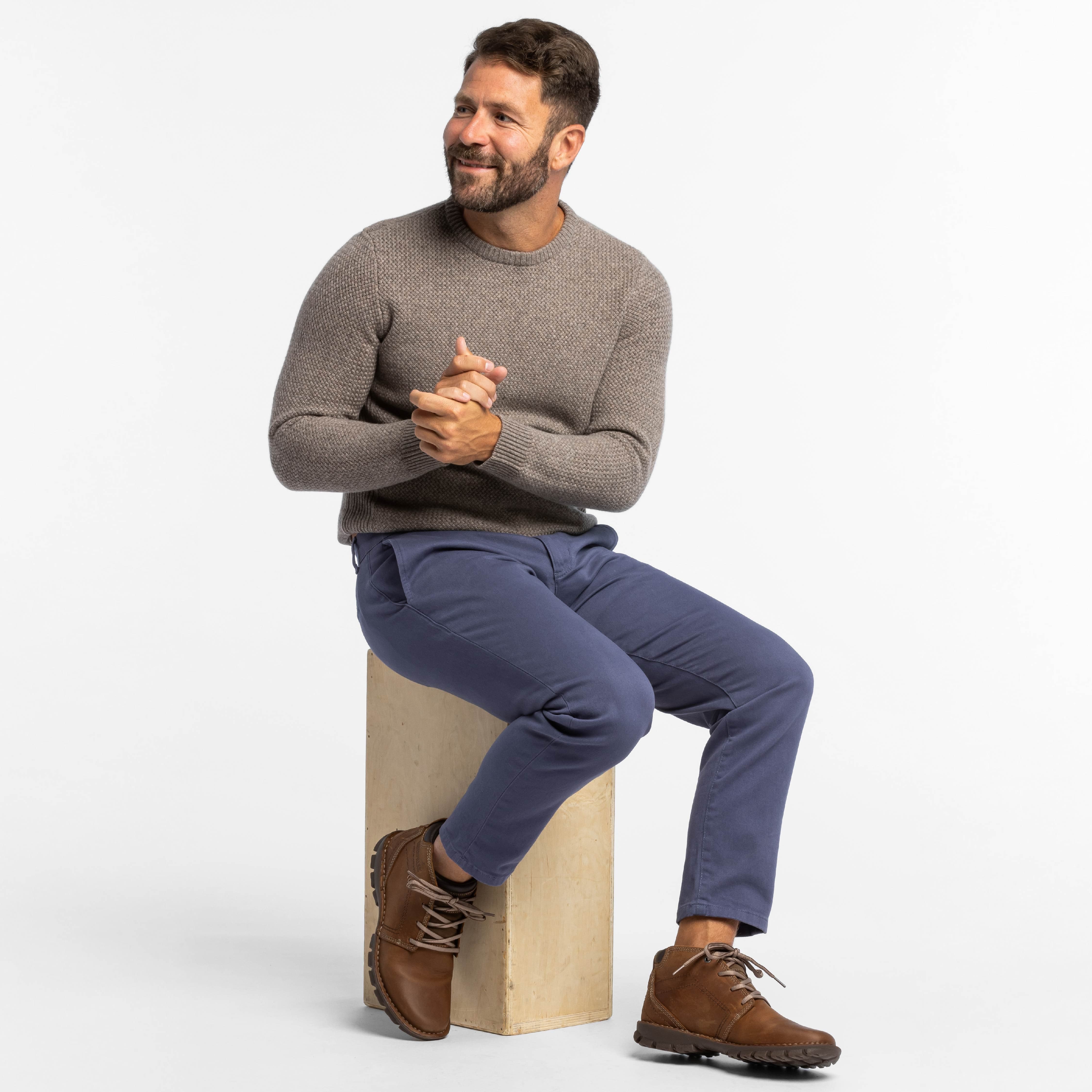 Indus Textured Cashmere Blend Crew Neck Sweater