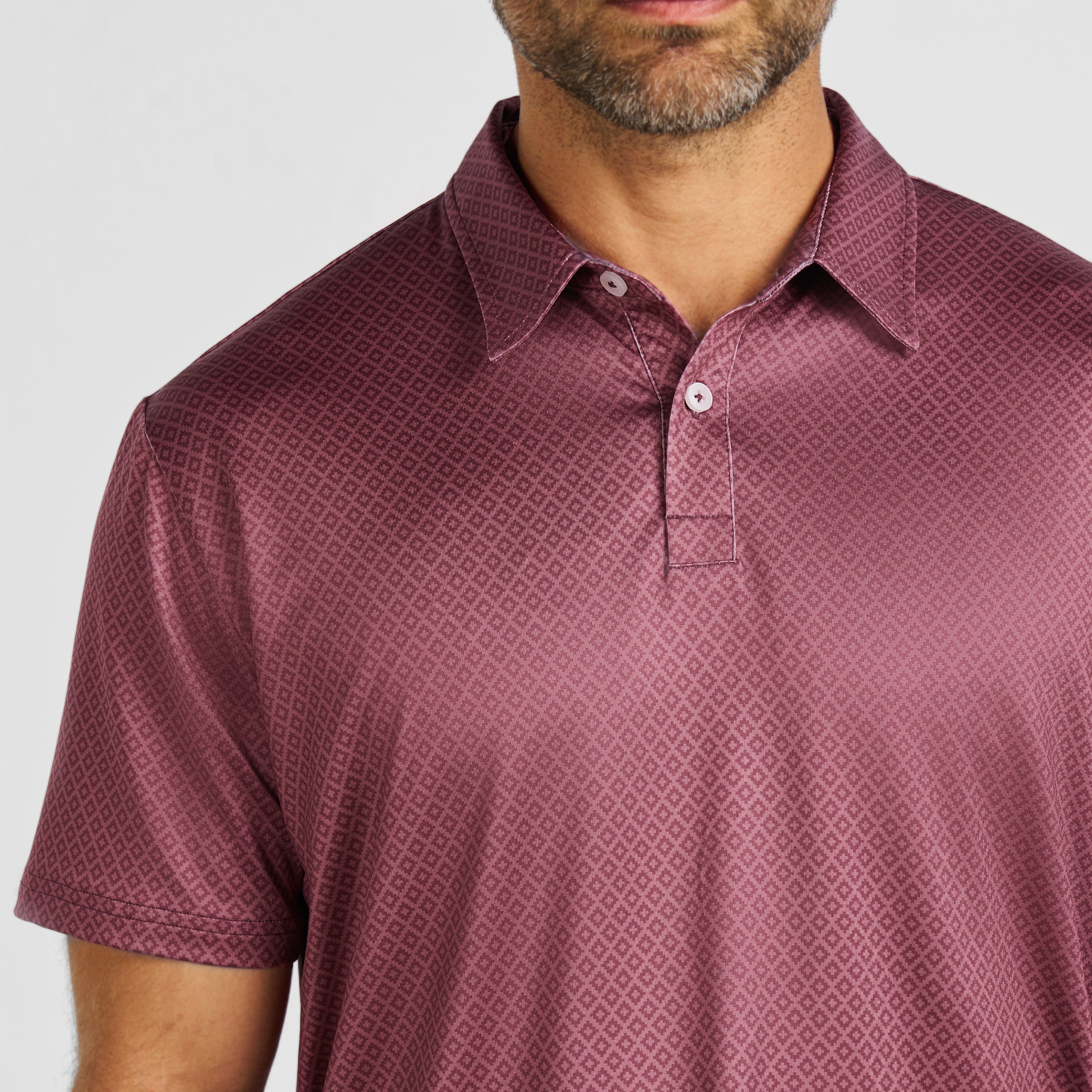 Burgundy Links Tech Polo