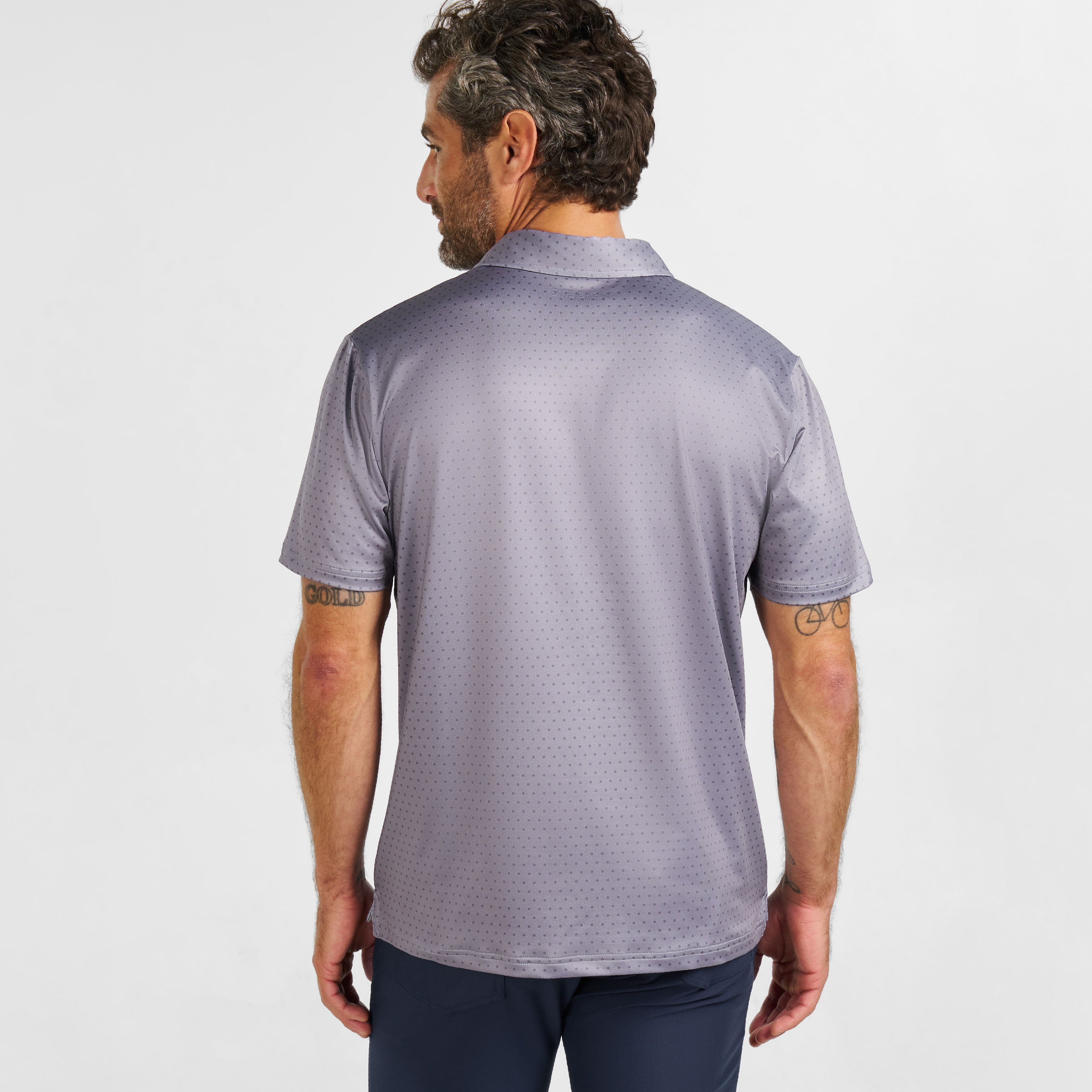 Grey Dots Tech Polo