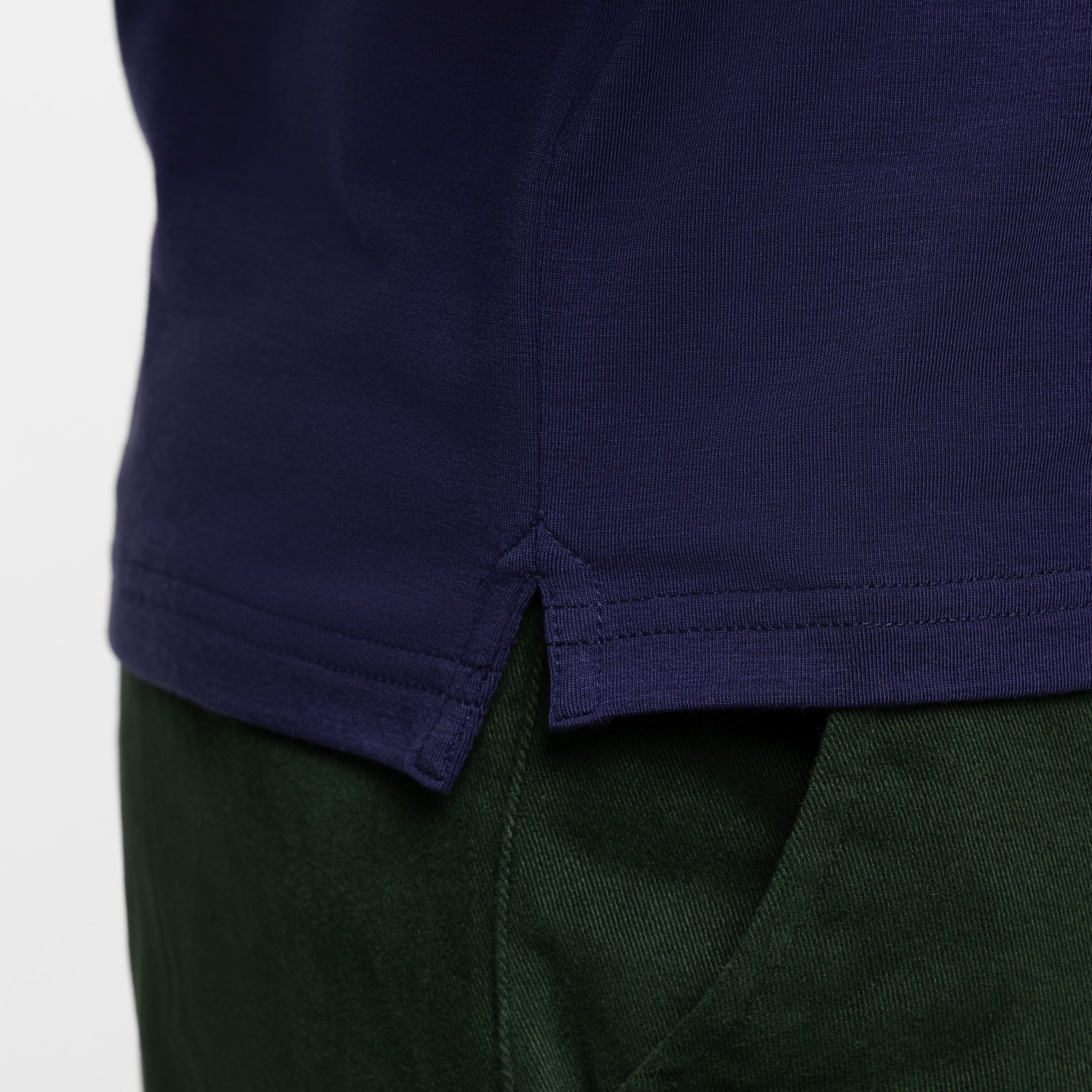 Navy Long Sleeve Tech Polo