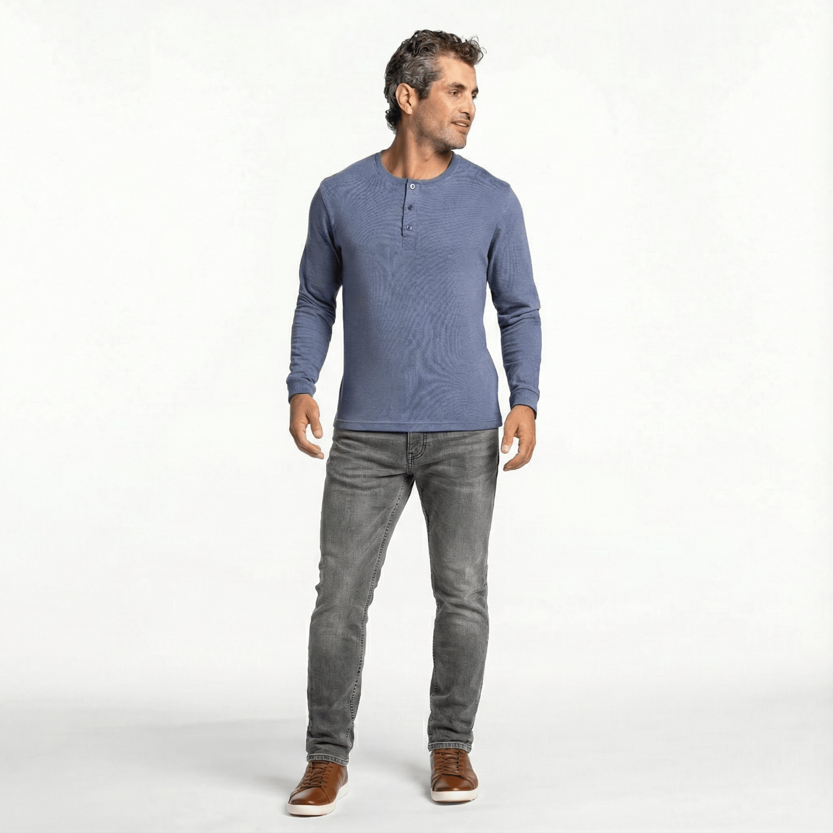 Straight Fit Grey Wash Essential Jeans