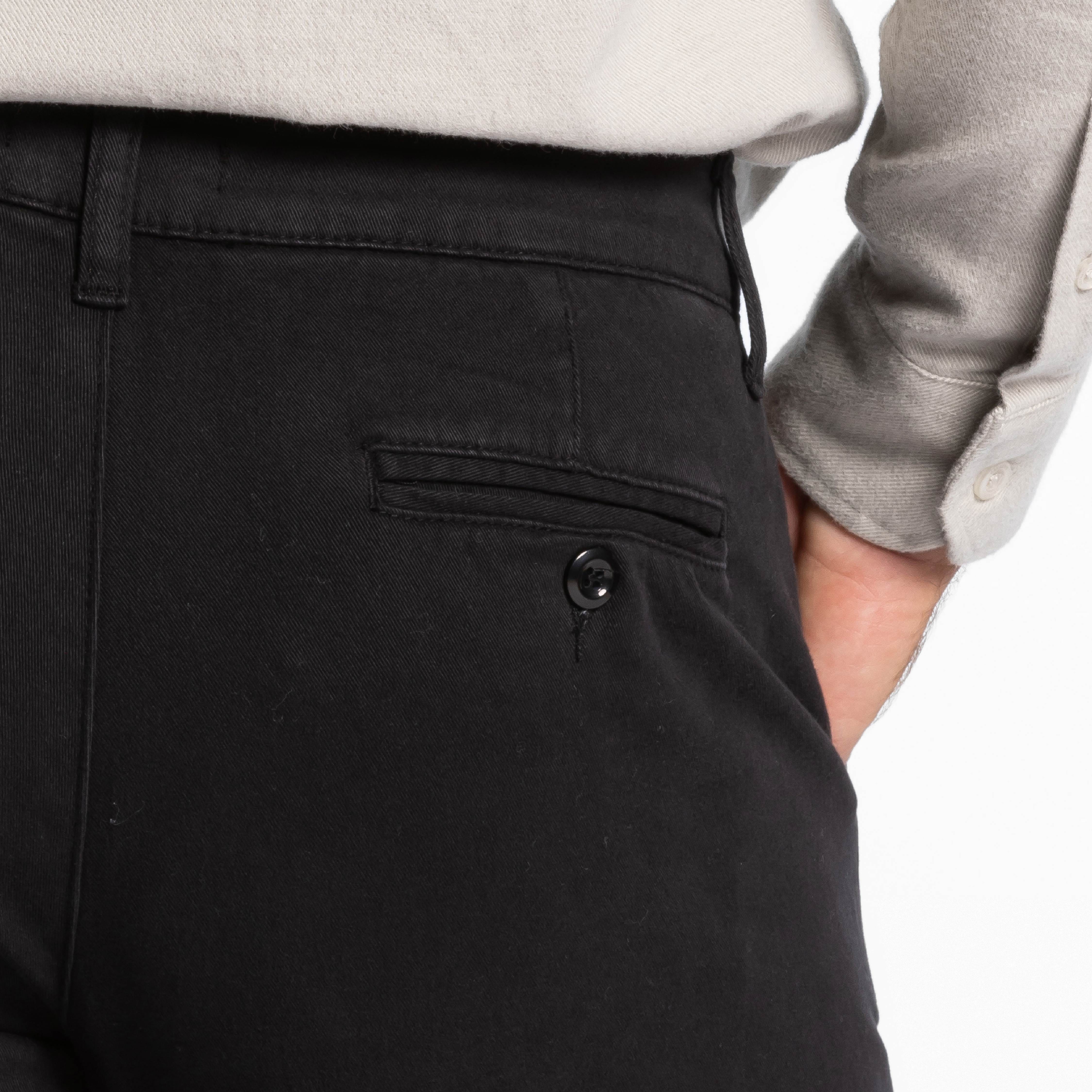 Black Washed Stretch Chino