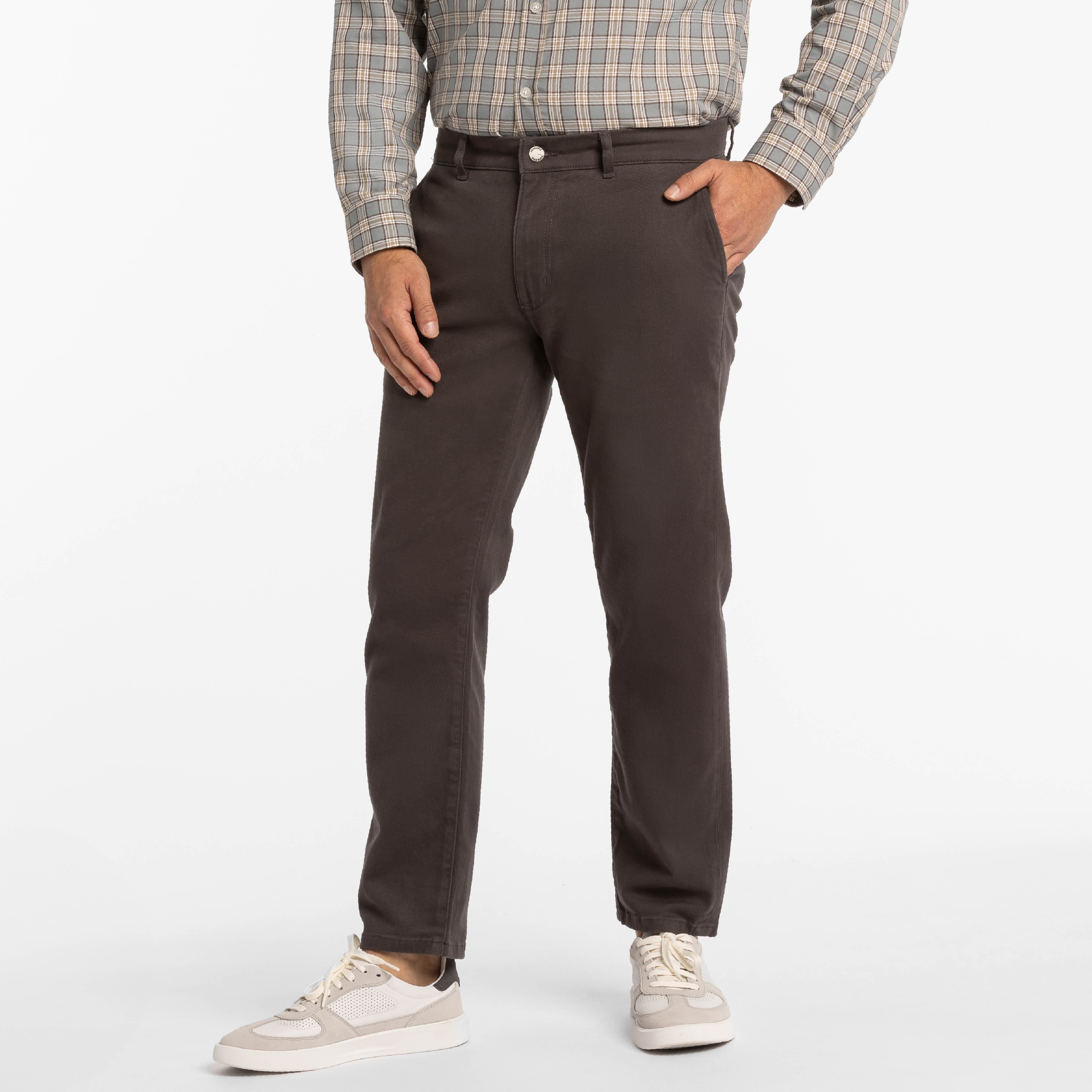 Charcoal Washed Stretch Chino