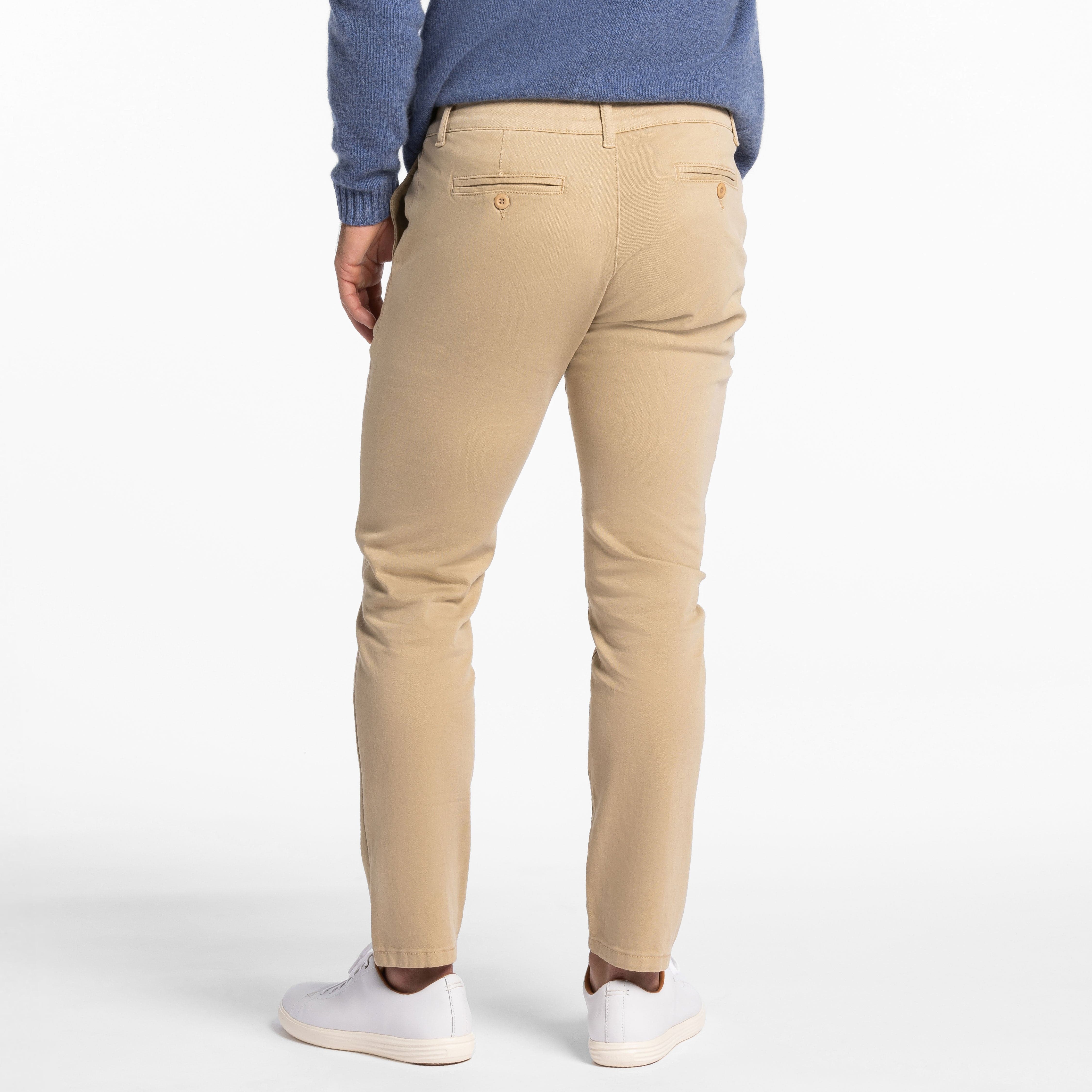 Khaki Washed Stretch Chino