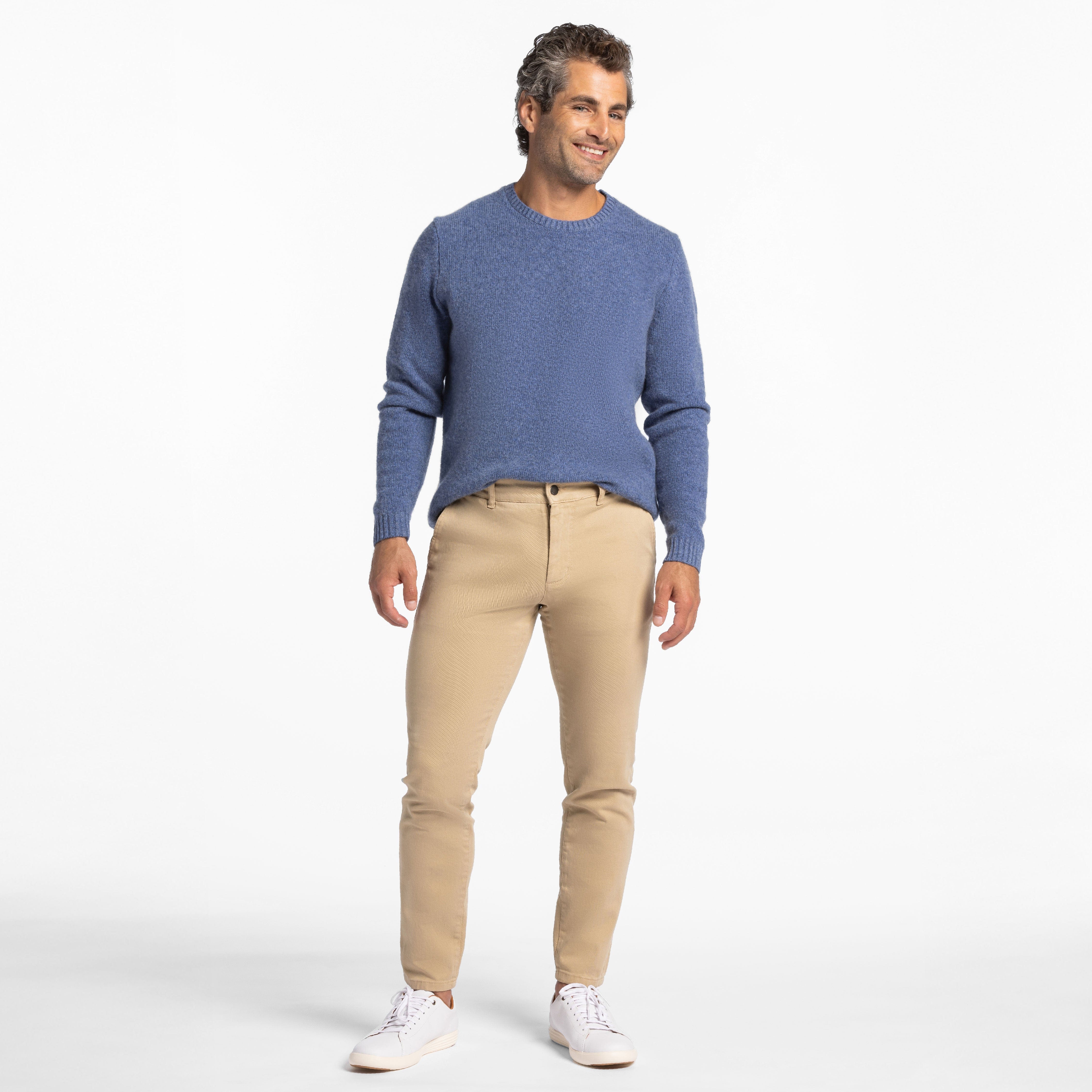 Khaki Washed Stretch Chino