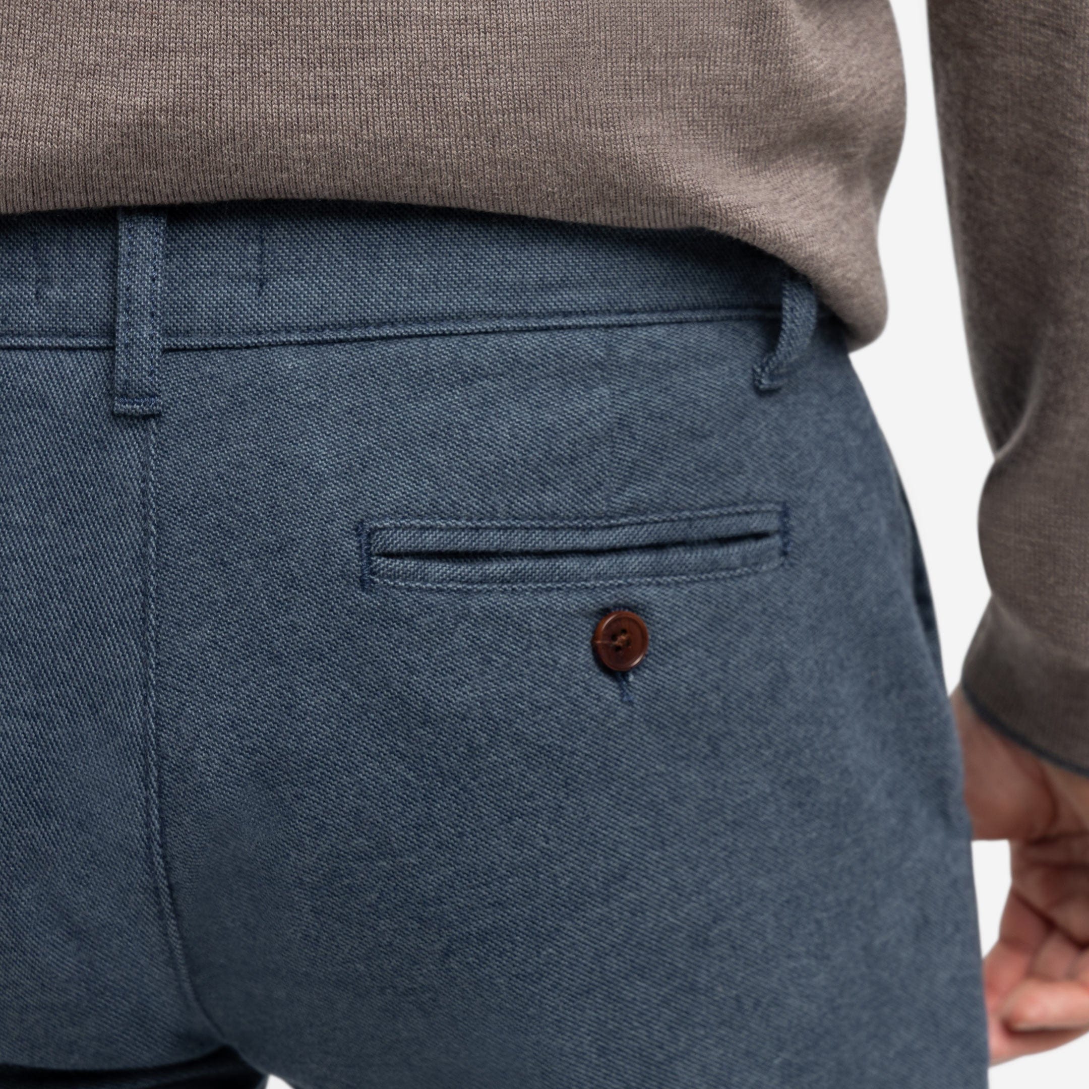 Navy Brushed Twill Chinos
