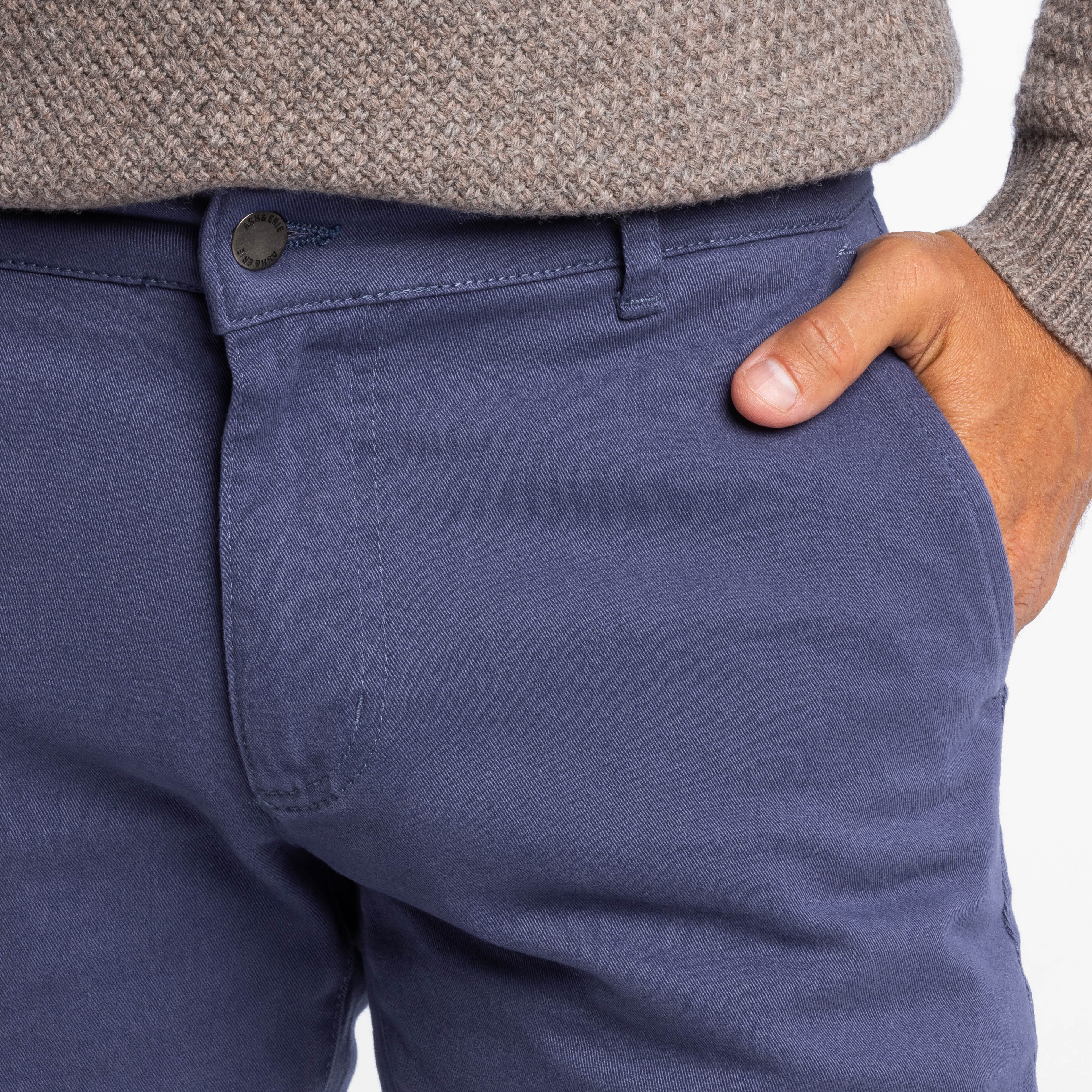 Vintage Blue Washed Stretch Chino