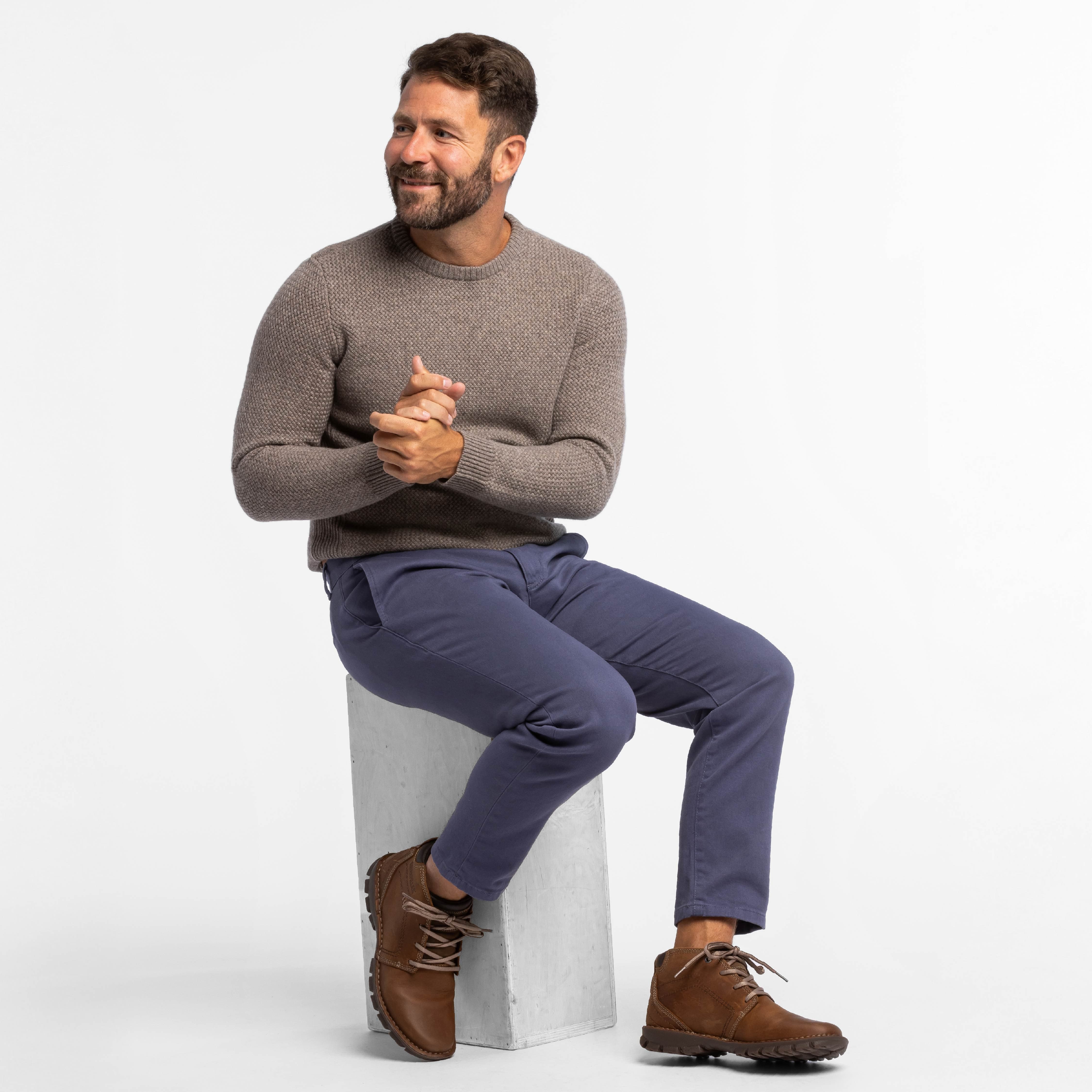 Vintage Blue Washed Stretch Chino