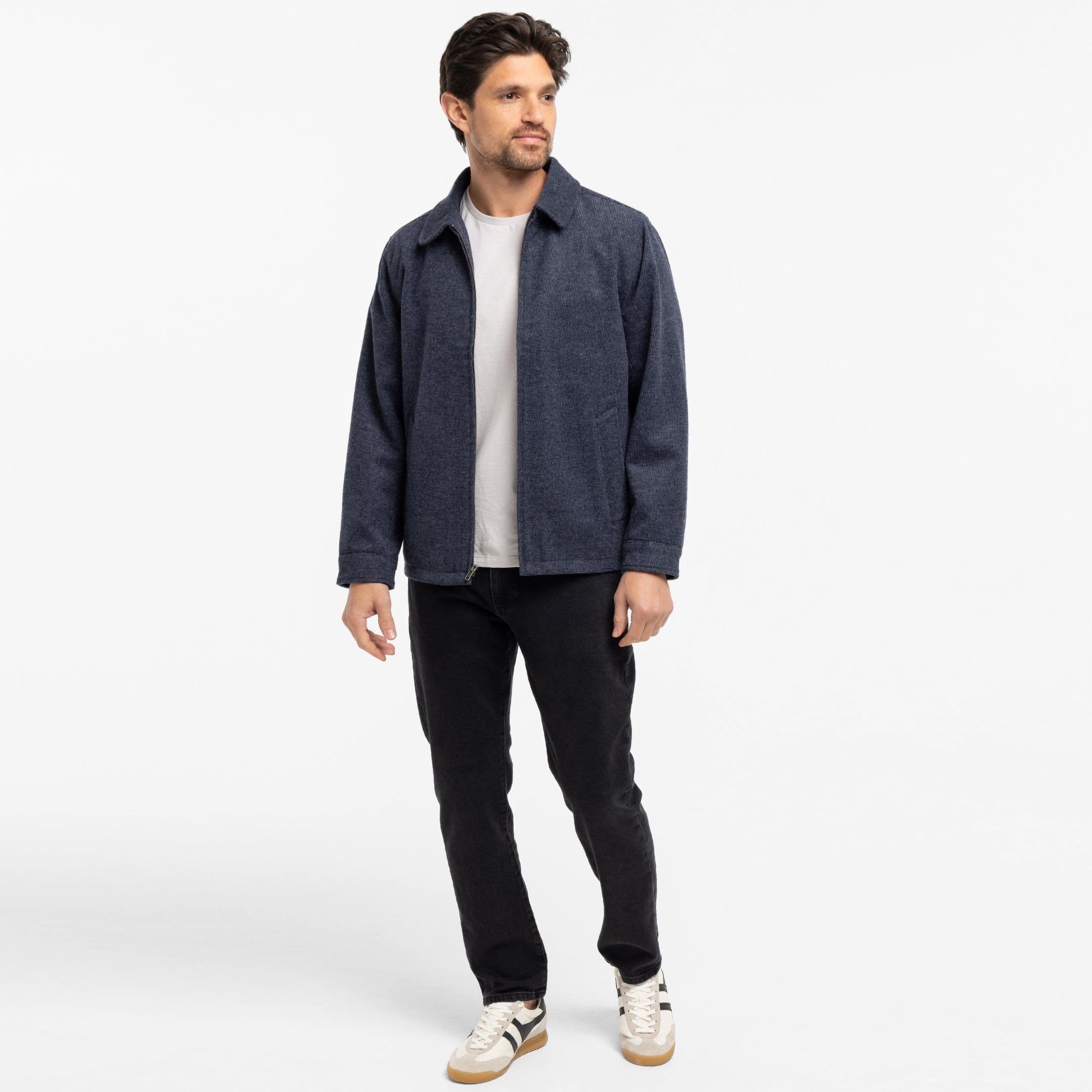 Blue Herringbone City Jacket