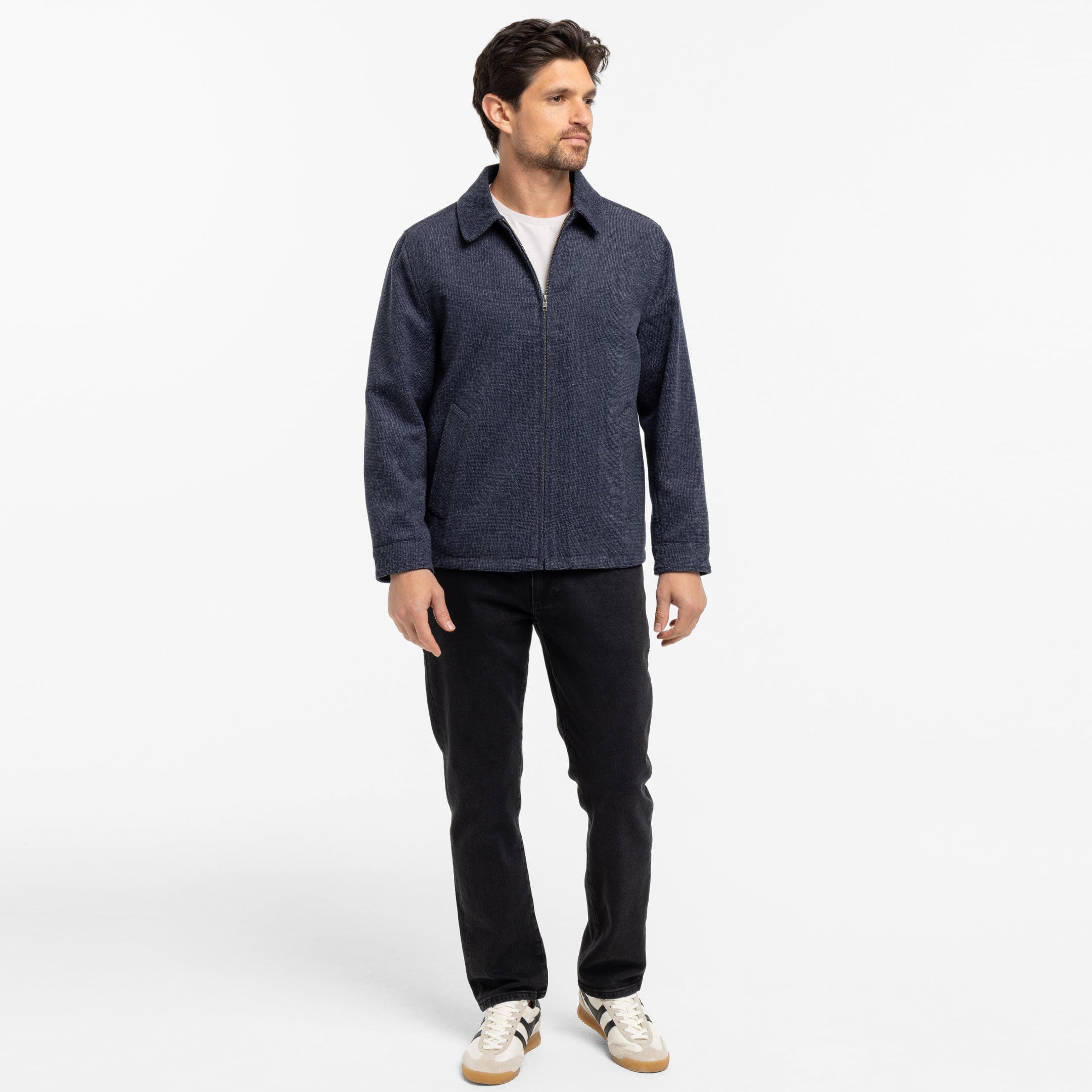 Blue Herringbone City Jacket