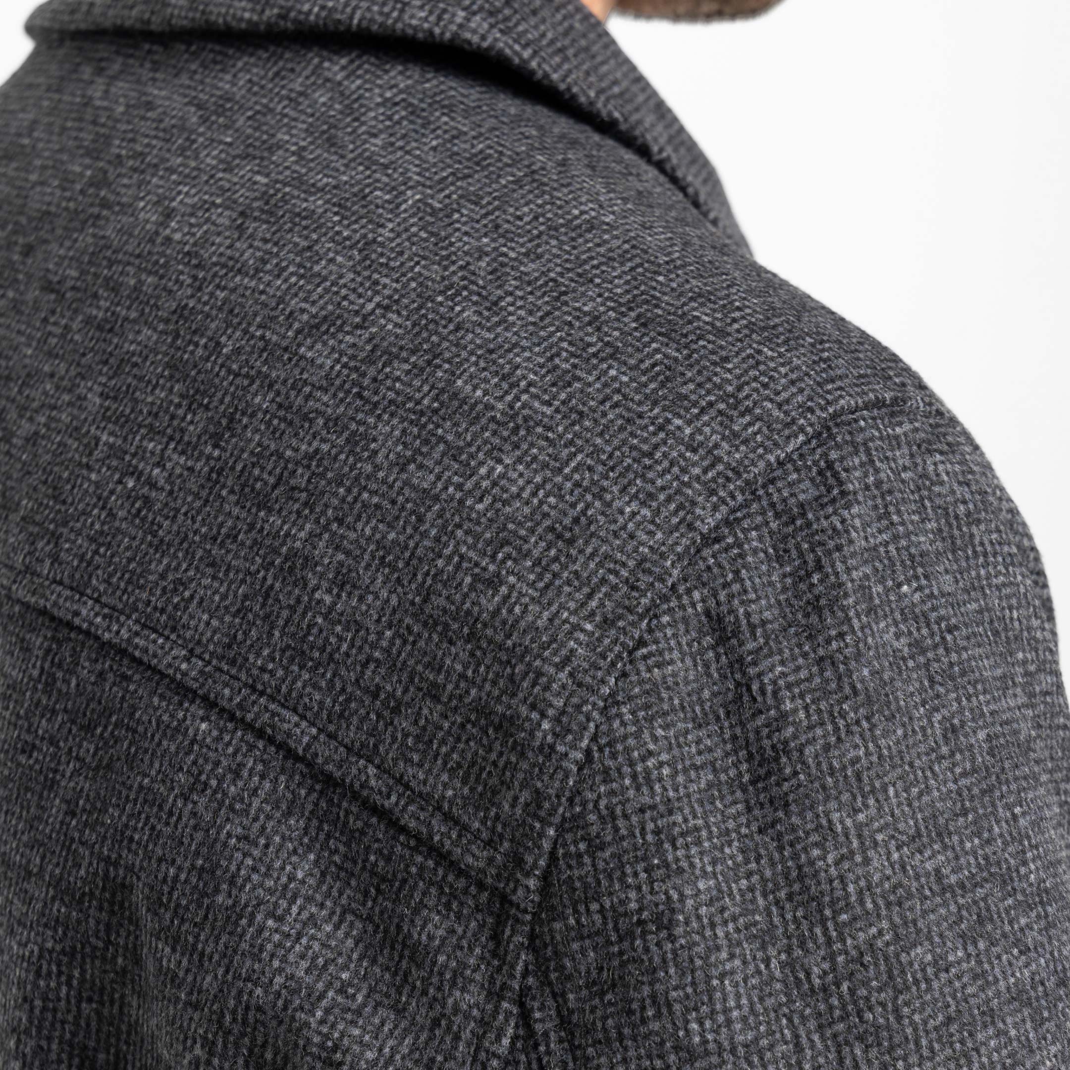 Charcoal Herringbone City Jacket