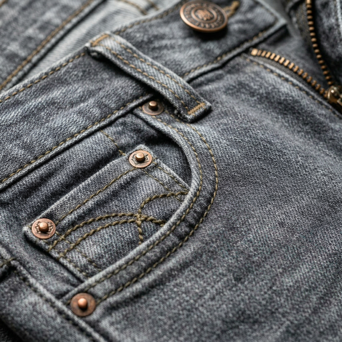 Full Ridge Jean - Grey