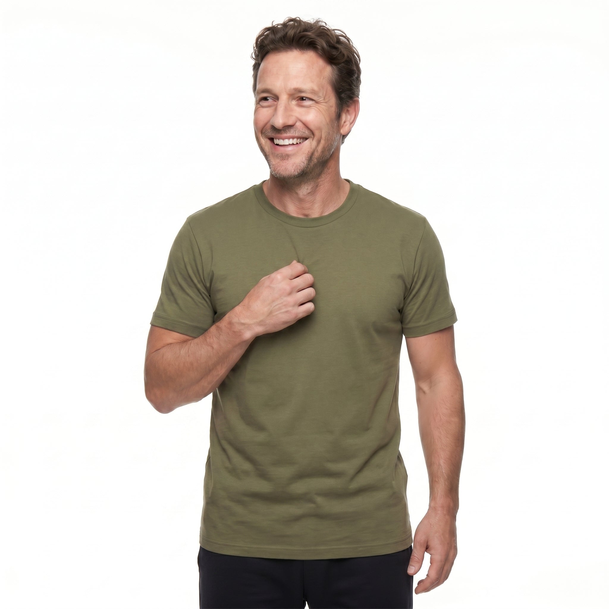 Premium Cotton Tee - Army Green