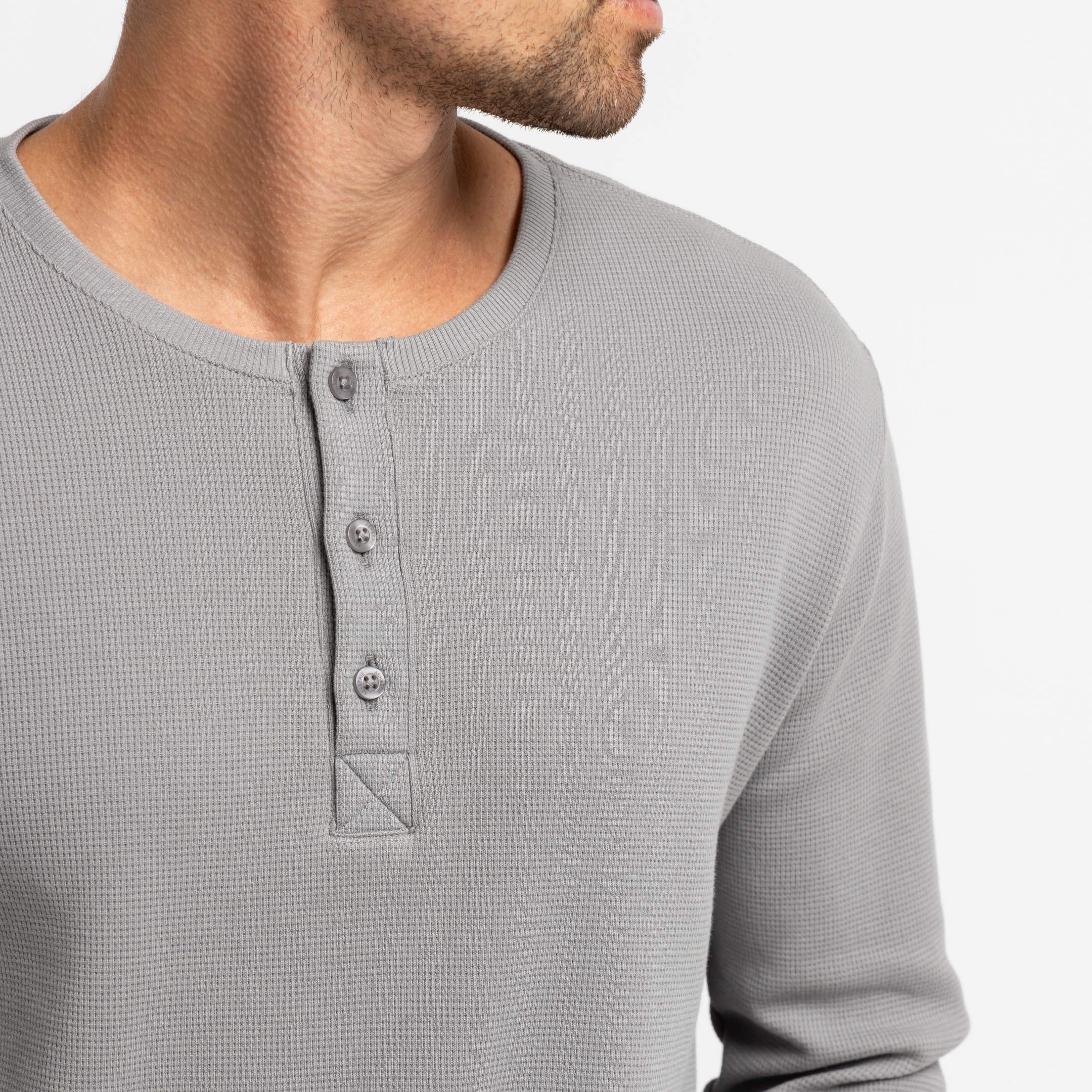 Grey Waffle Henley