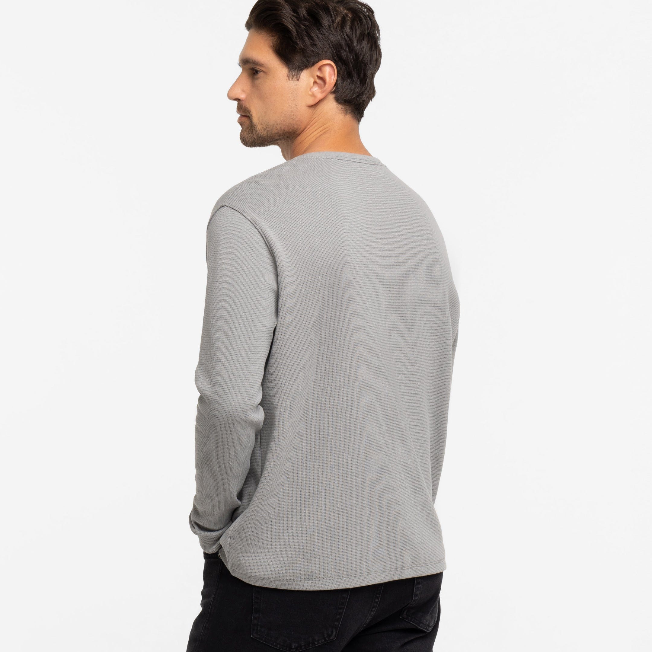 Grey Waffle Henley