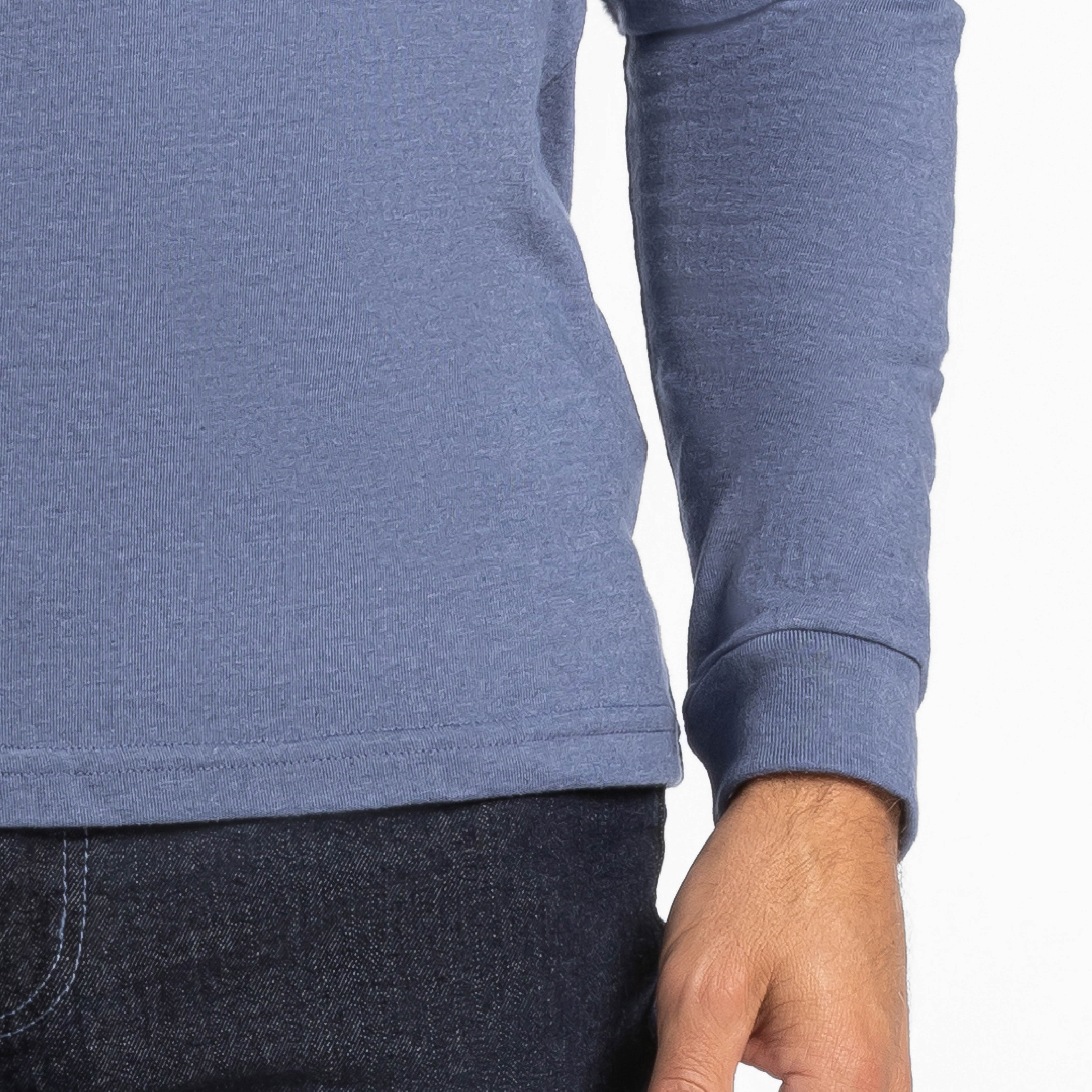 Heather Blue Henley