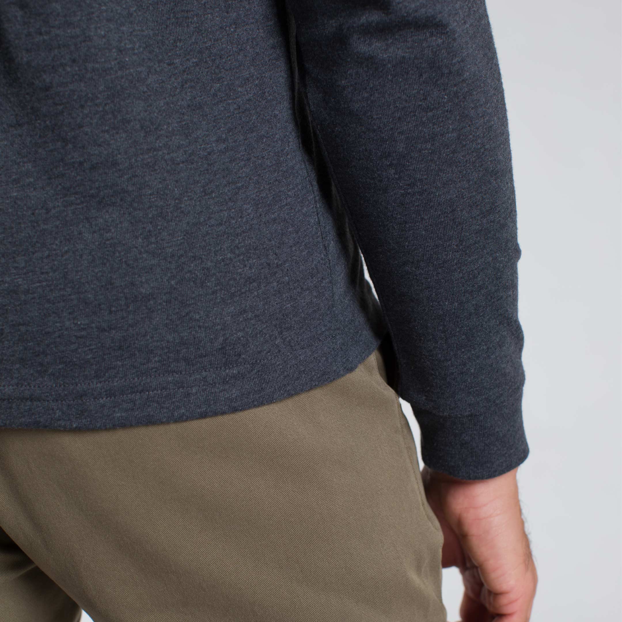 Heather Charcoal Henley