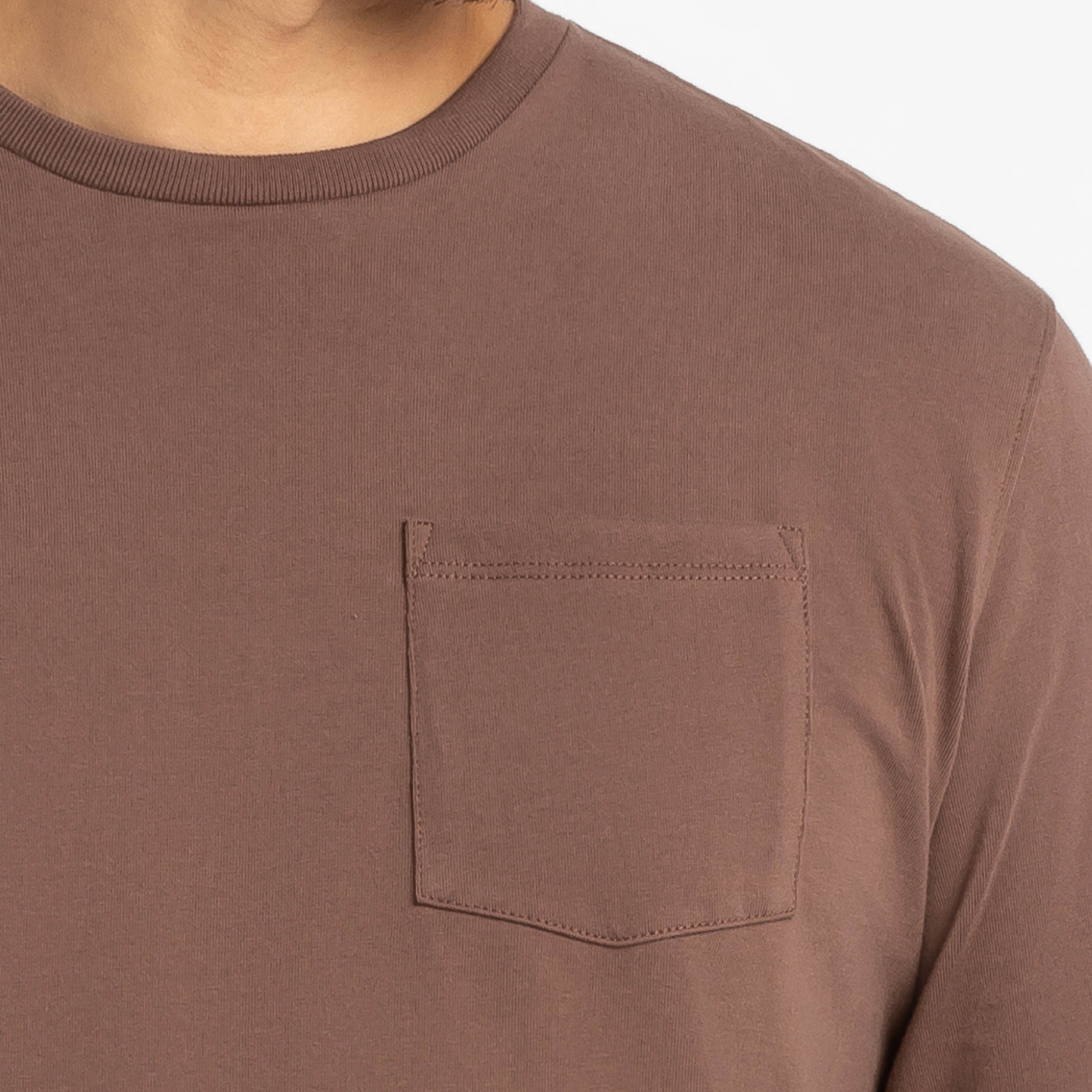 Peppercorn Long Sleeve Pima Cotton Crew Neck Tee