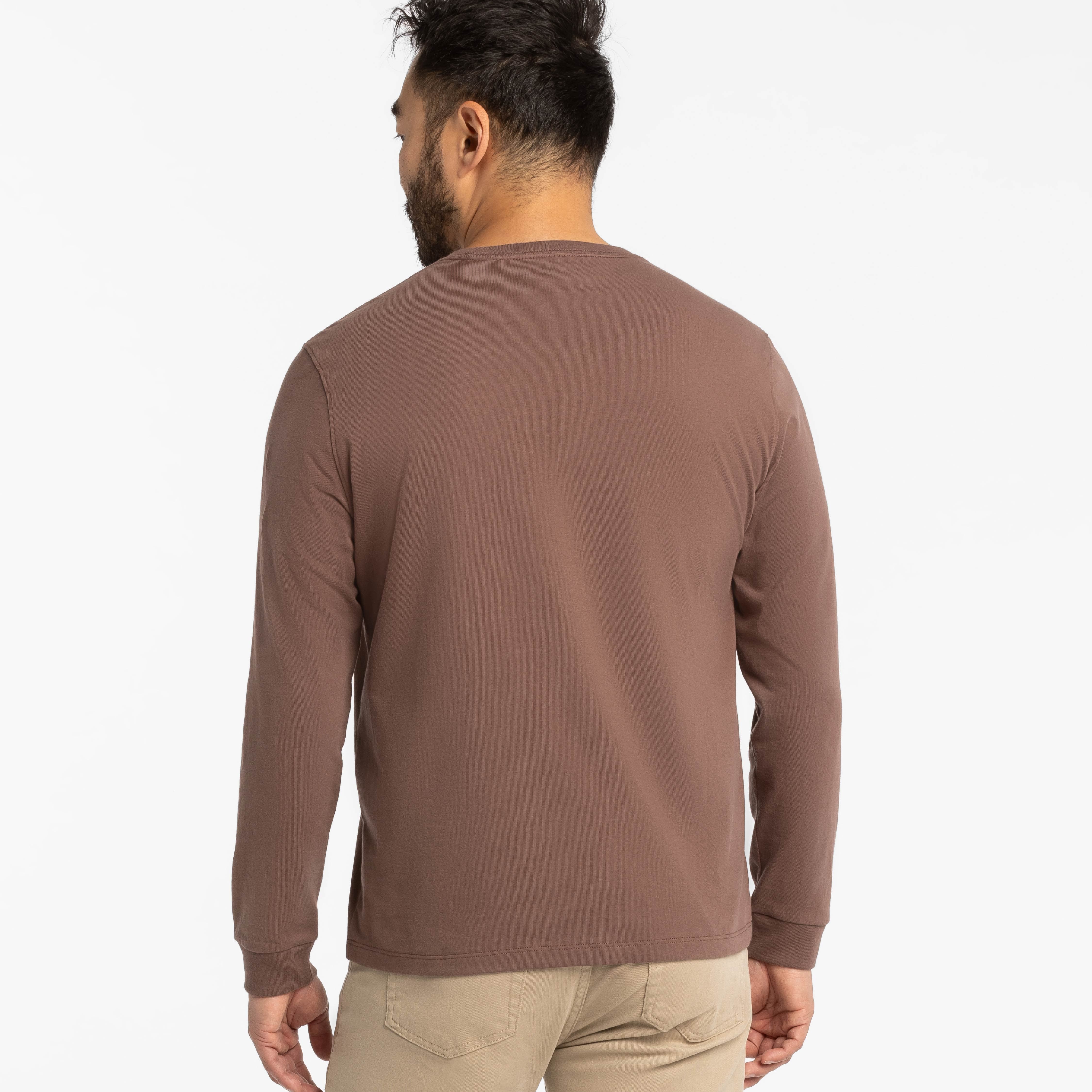 Peppercorn Long Sleeve Pima Cotton Crew Neck Tee