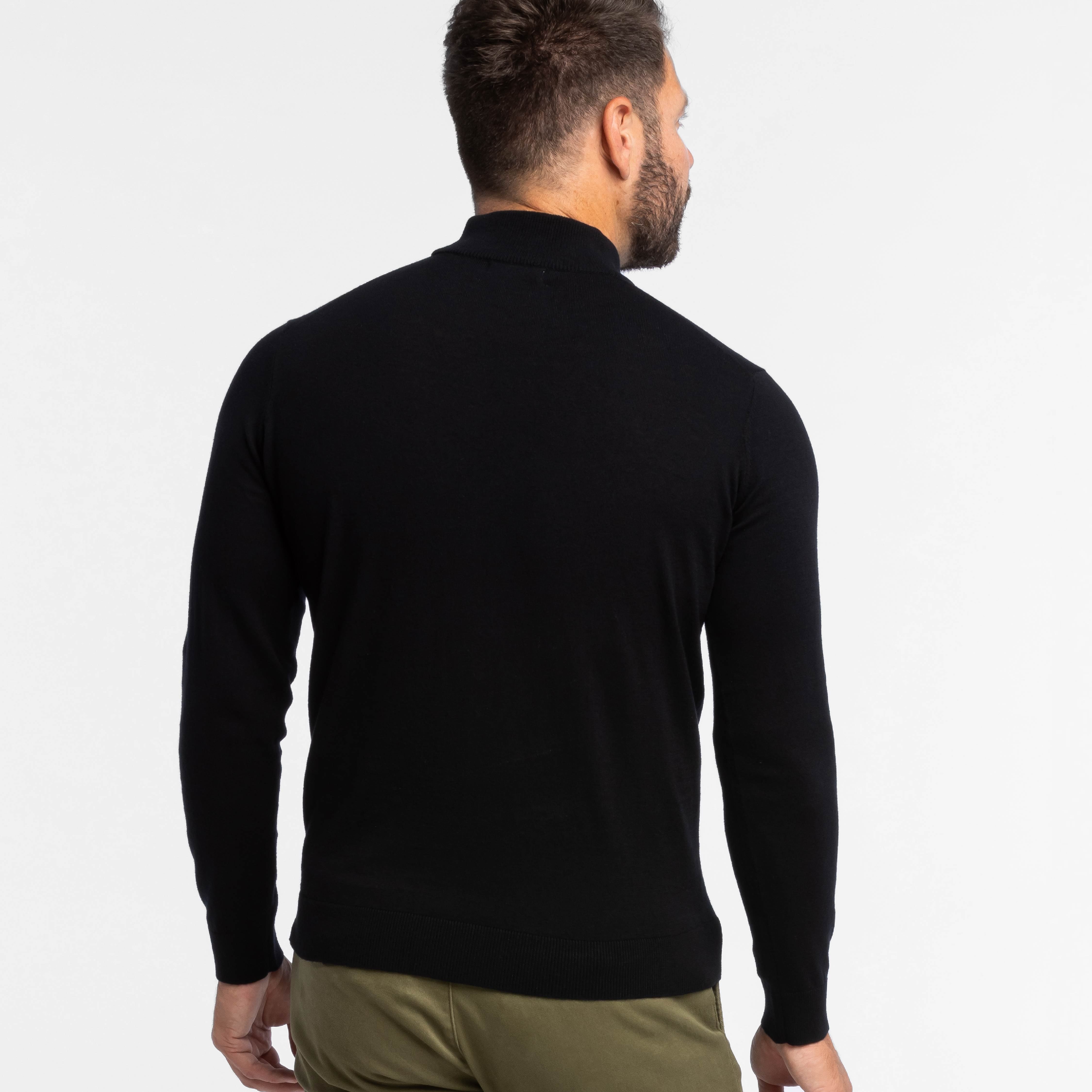 Black Mock Neck Sweater