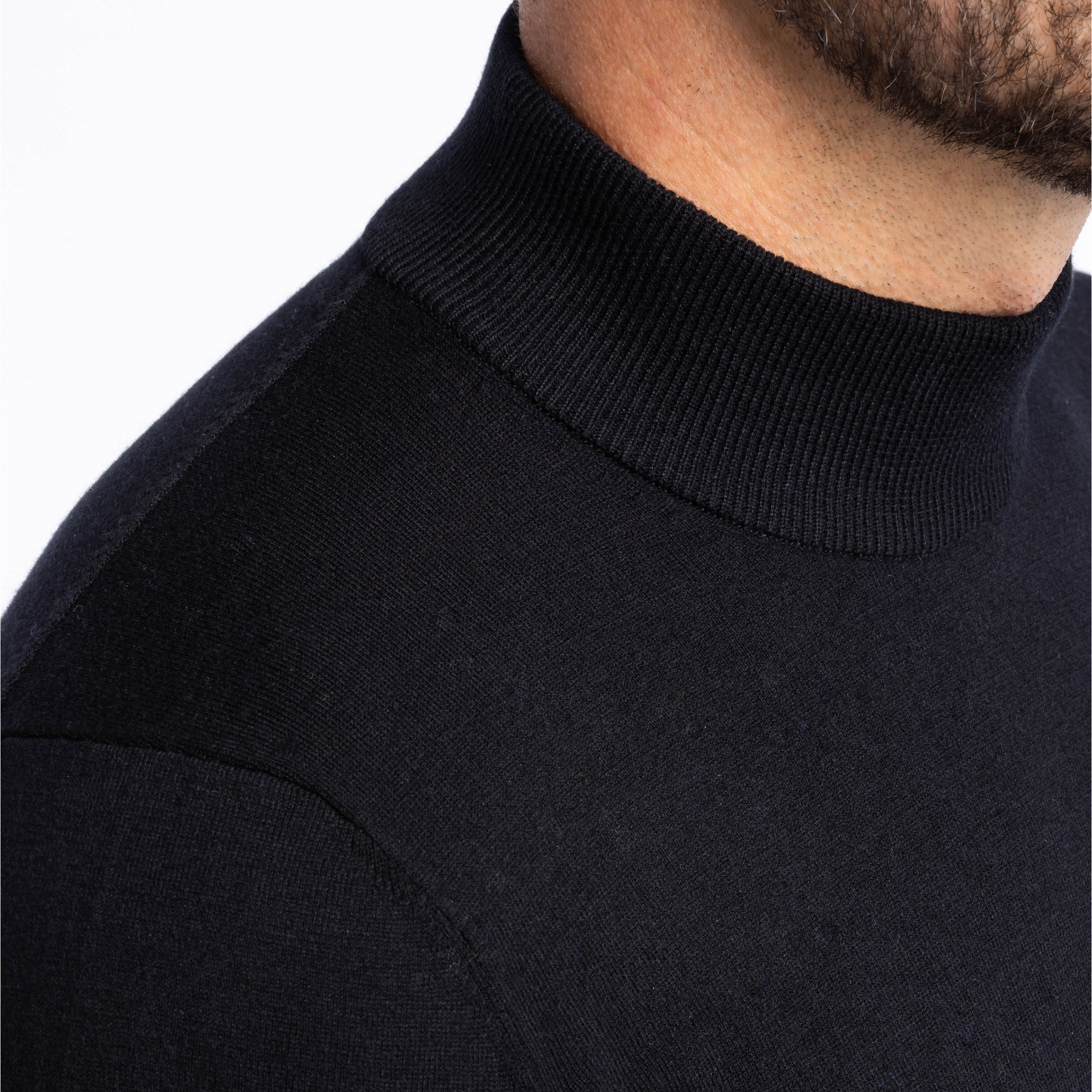 Black Mock Neck Sweater