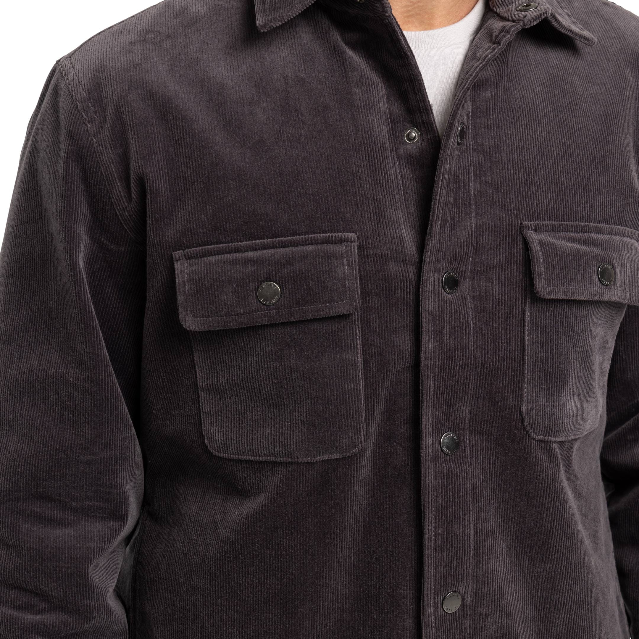 Grey Corduroy Shirt Jacket